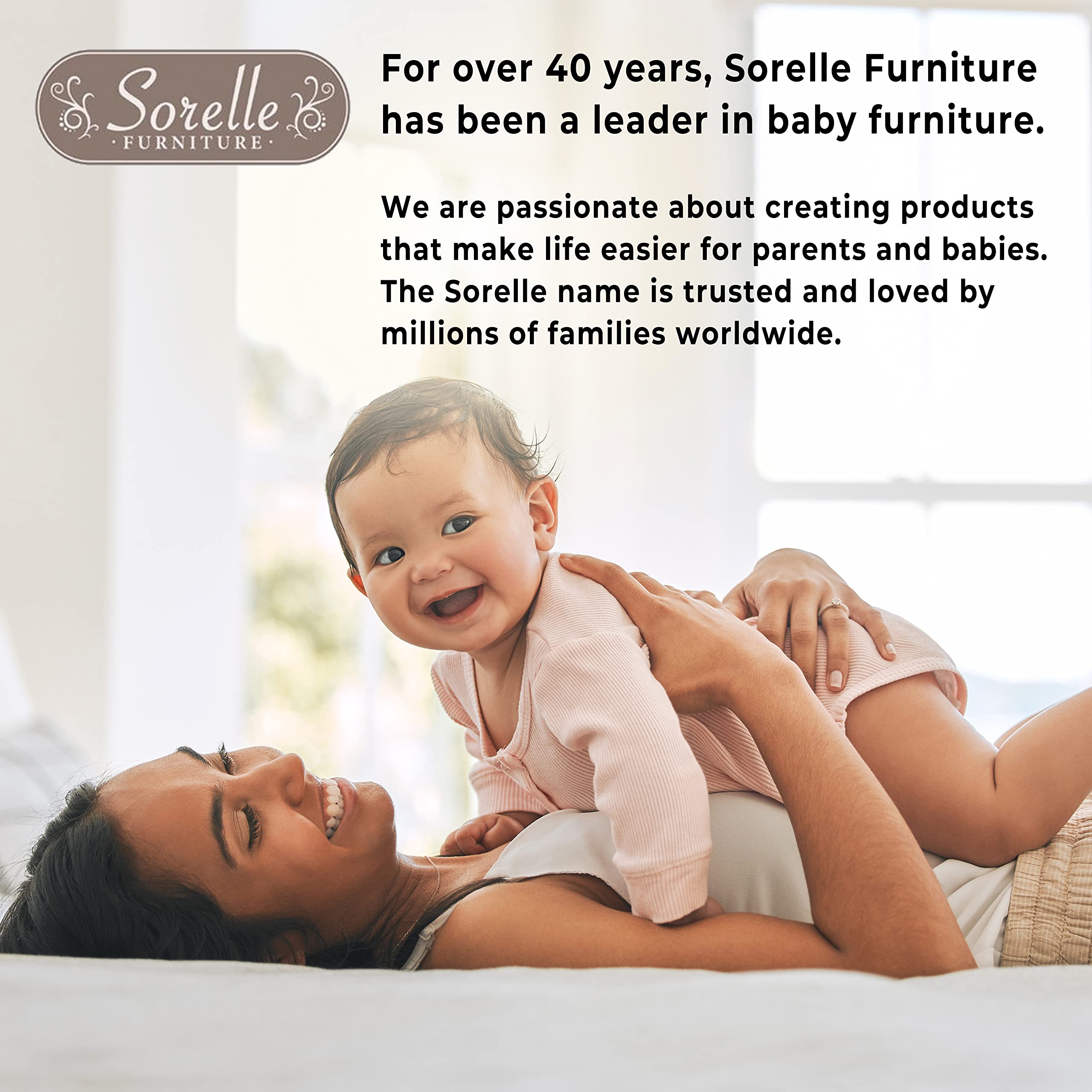 Sorelle Furniture Happy Crib 3-in-1 Convertible Crib - Sustainable Beech Wood Baby Crib, Toddler Bed & Daybed | Safe Nursery Furniture for Newborns & Kids | Perfect for Modern Nursery & Bedroom Decor (Midnight)