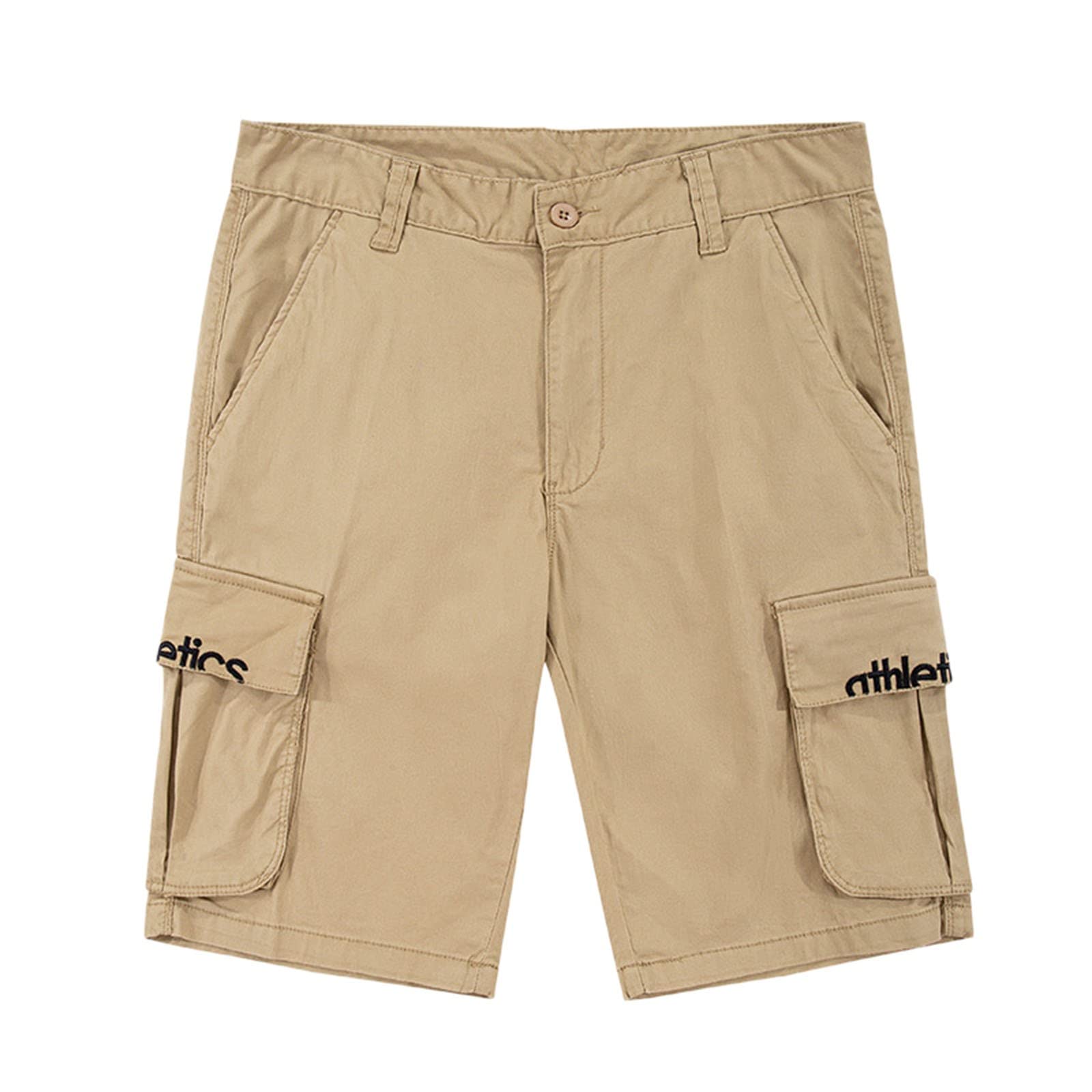 ETHKIA Men's Gym Workout Shorts - Athletic Dress Shorts for Men | Straight Fit Basketball Activewear | 2023 Fashion Casual Shorts in Khaki | Perfect for Gym, Running & Summer Outfits