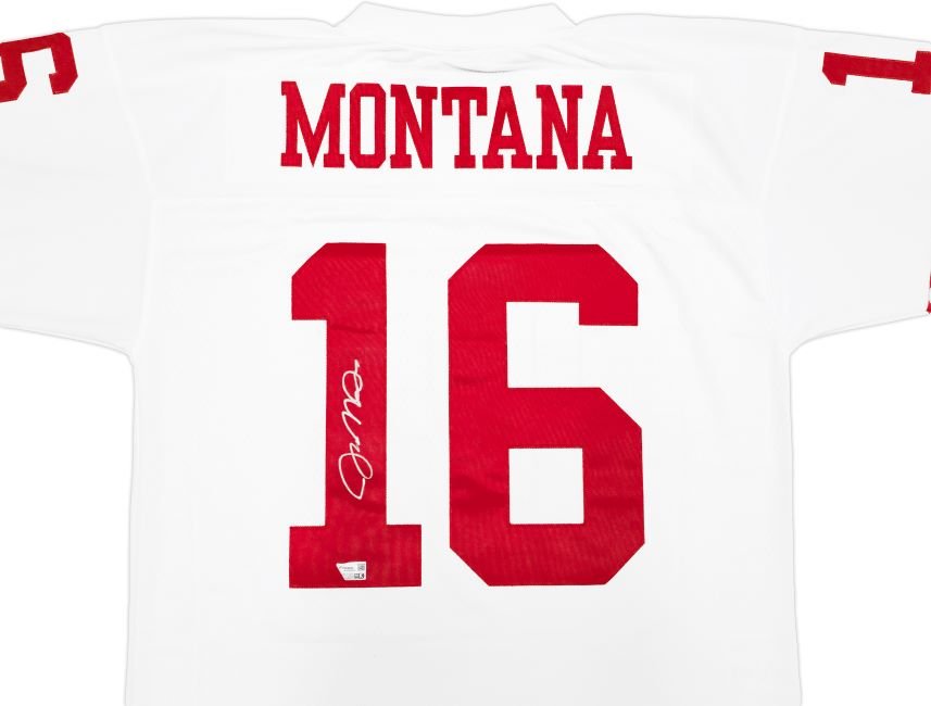 Joe Montana Autographed San Francisco 49ers White Mitchell & Ness Throwback Jersey with Fanatics Hologram - NFL Collectible for Fans & Memorabilia Display