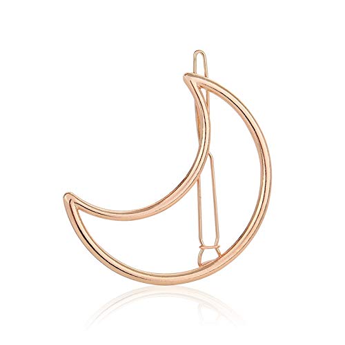 3 PCS Gold Triangle Moon Hair Clips for Women - Elegant Hairpins, Barrettes & Head Accessories - Perfect for Parties, Weddings & Daily Styling