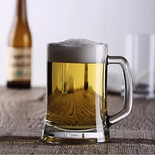 Pasabahce Large Beer Mugs Set of 2 - 22oz Clear Glass Party Cups for Beer, Cocktails & Iced Drinks - Perfect for Home Bars, BBQs & Outdoor Gatherings