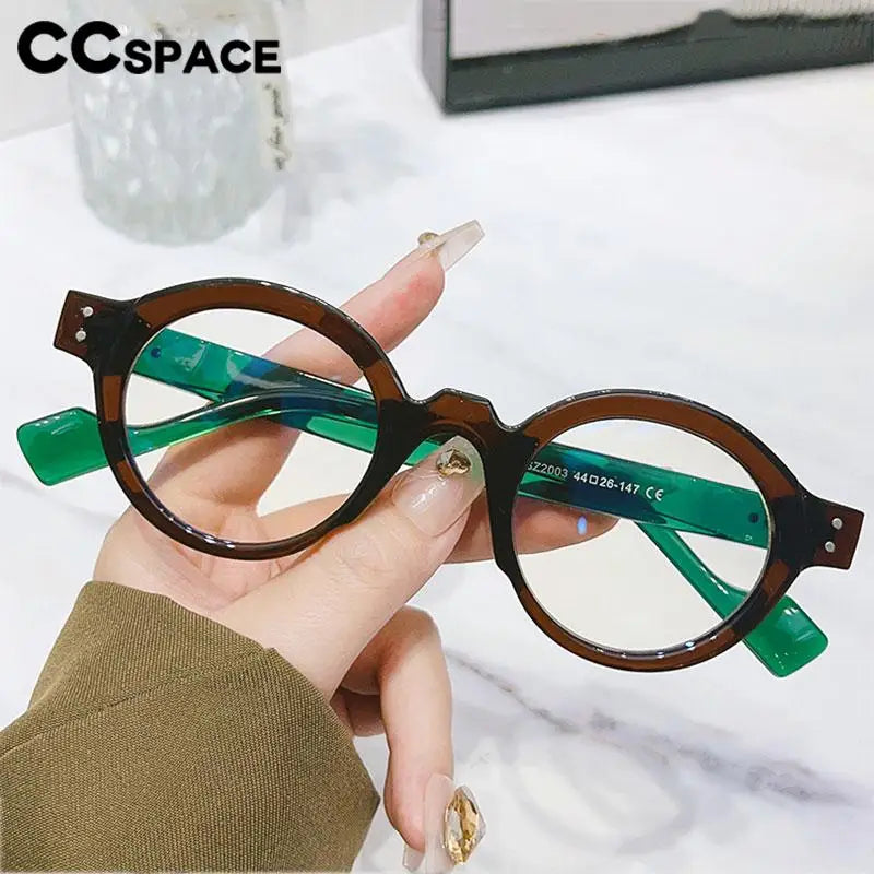 CCspace Unisex Full Rim Round Polycarbonate Reading Glasses R57194 - Stylish & Durable for Reading, Computer Work & Daily Use