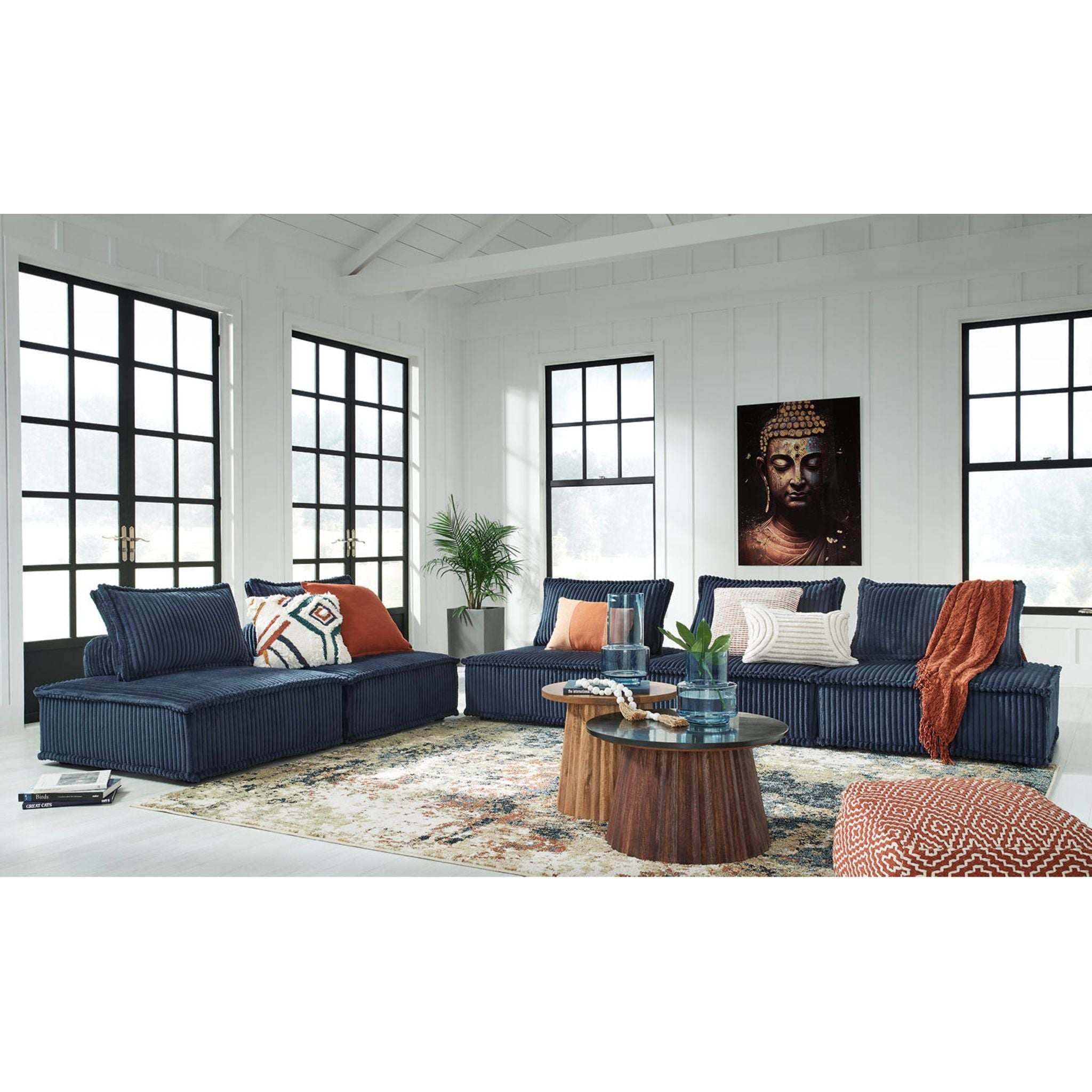 5-Piece Modular Sectional Sofa Set - Modern L-Shaped Couch with Reversible Chaise for Living Room, Family Room & Home Theater