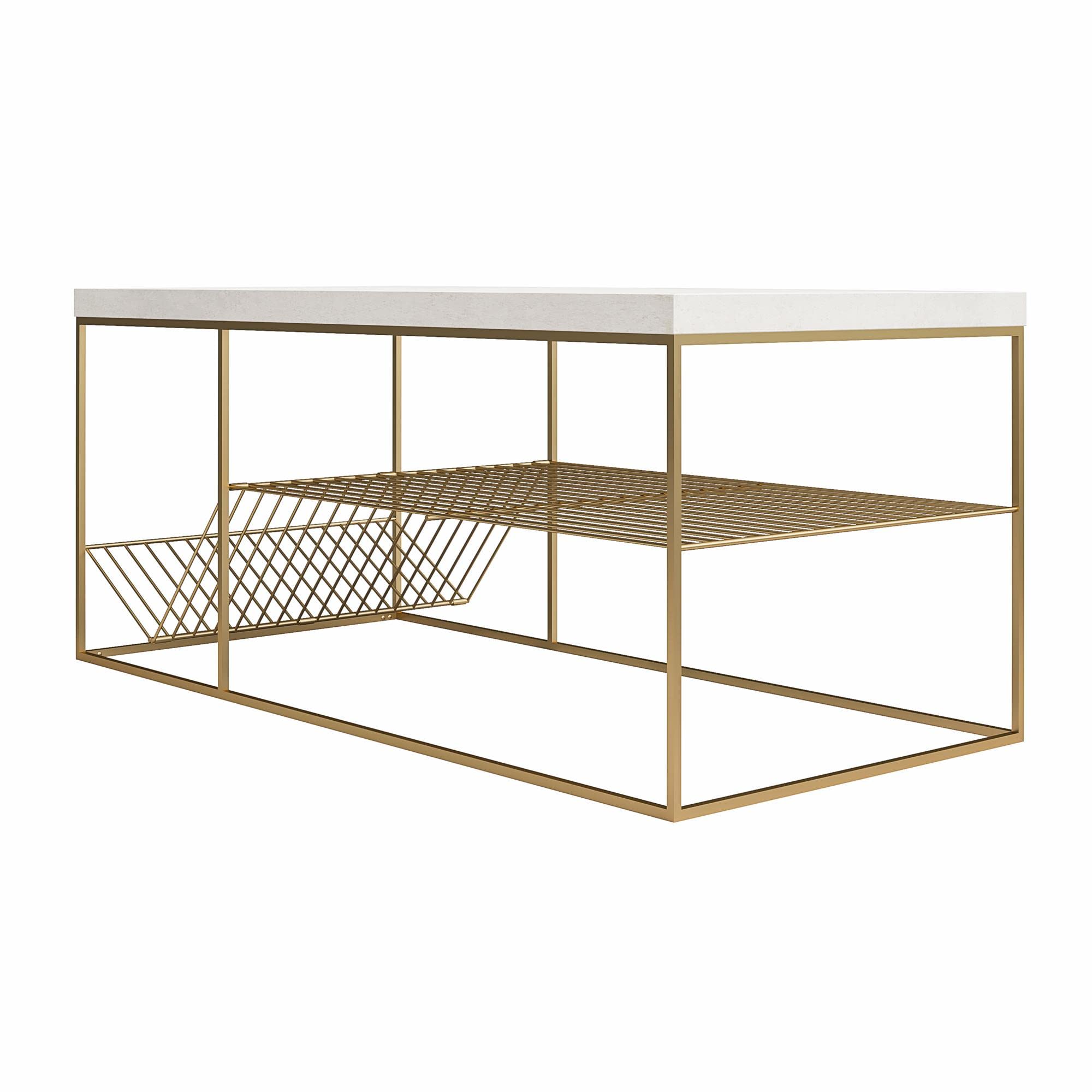 Stylish Mr. Kate Neely Plaster Coffee Table - Modern Living Room Centerpiece for Home Decor | Perfect for Small Spaces & Cozy Gatherings