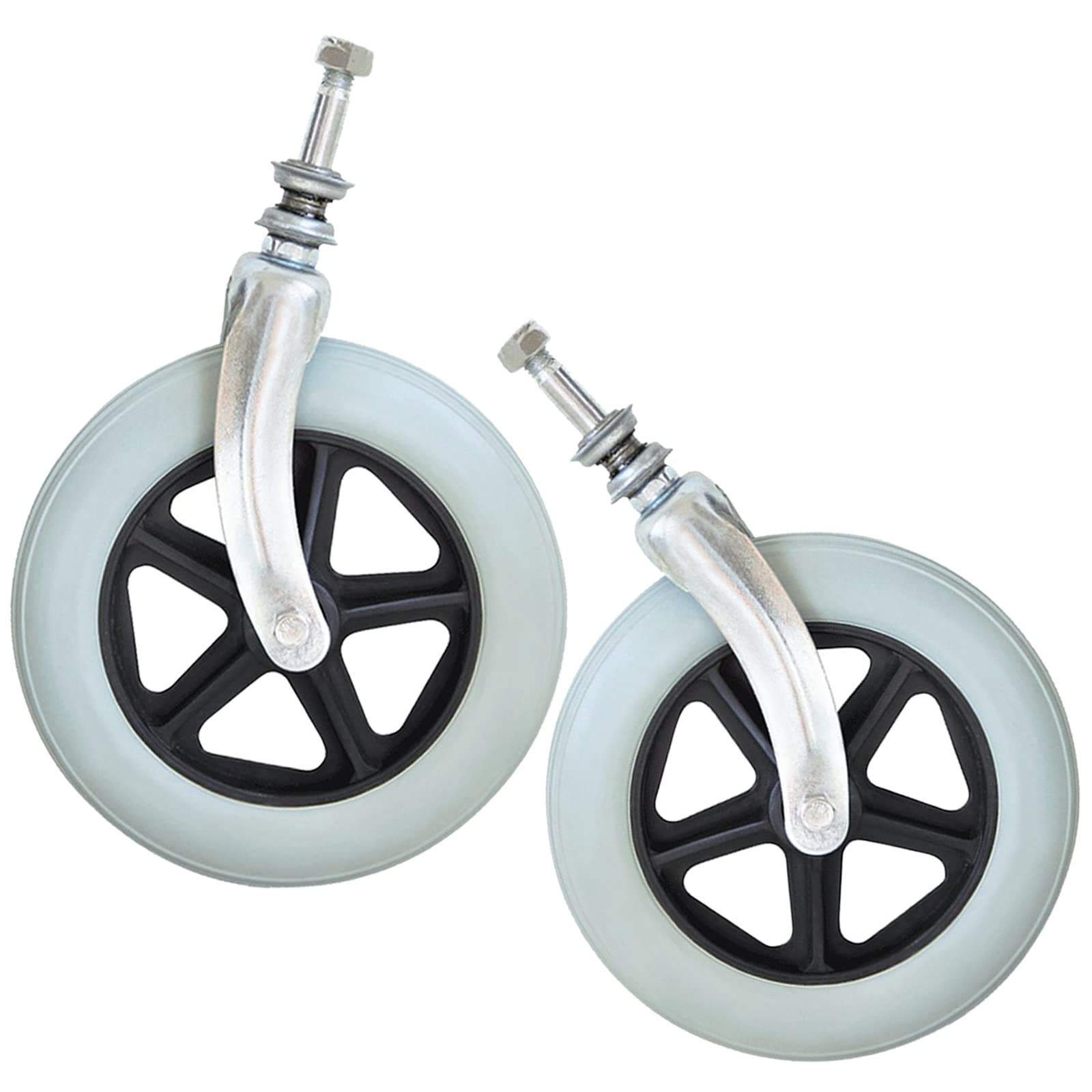 Universal Wheelchair Front Wheels Replacement - 2 Pcs Solid 6