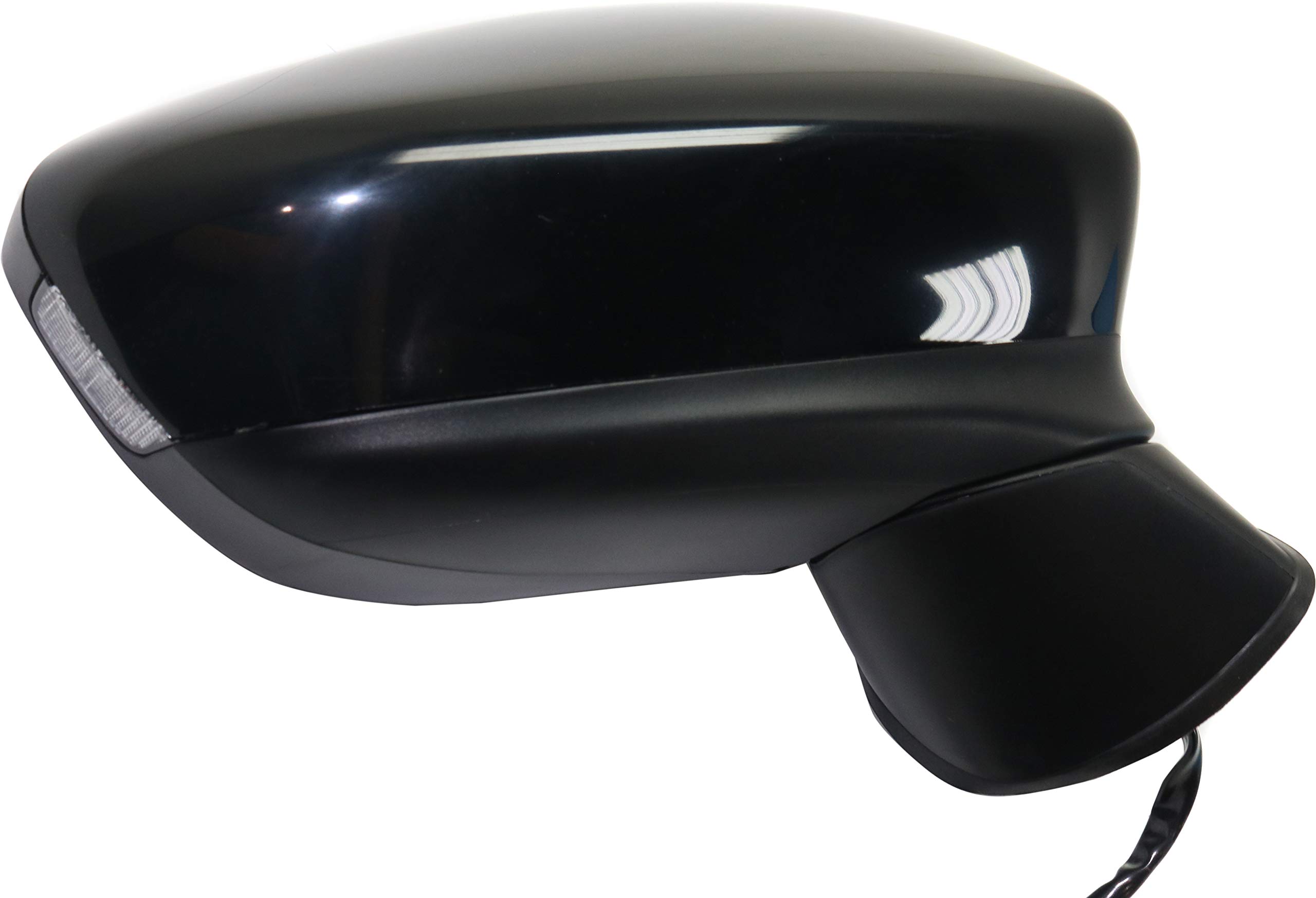2014-2016 Mazda 6 Passenger Side Power Mirror with Turn Signal & Blind Spot Monitor - Kool Vue Non-Heated Replacement for Models Without Surround View (Paintable) - Perfect for Safe Lane Changes & Parking Assistance