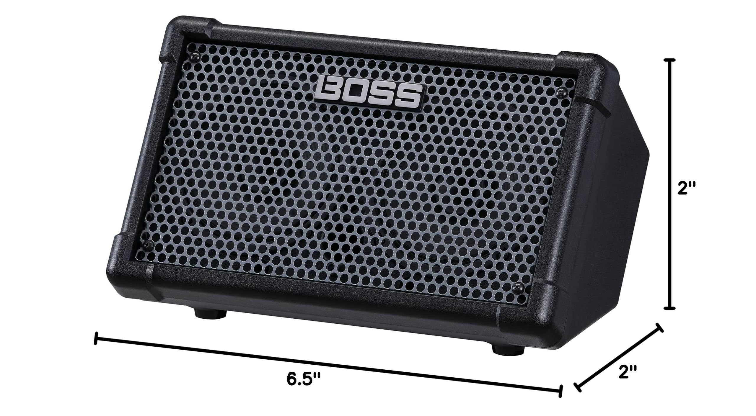Boss CUBE Street 2-2 x 6.5-inch 10-Watt Portable Battery Powered Guitar Combo Amplifier - Black | Perfect for Outdoor Gigs, Busking & Street Performances