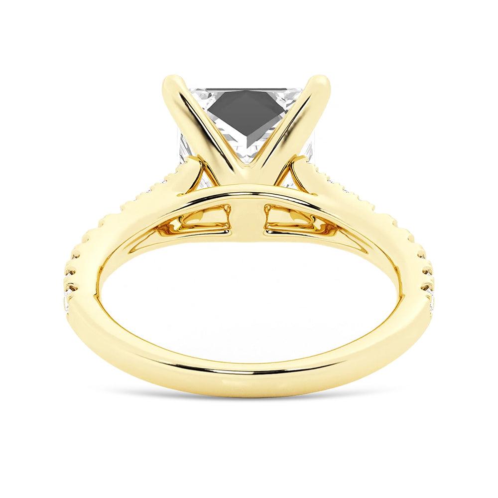 Princess Cut Split Shank Moissanite Wedding Ring Set for Couples - Matching His & Hers Engagement Bands - Perfect for Proposals, Anniversaries & Romantic Occasions