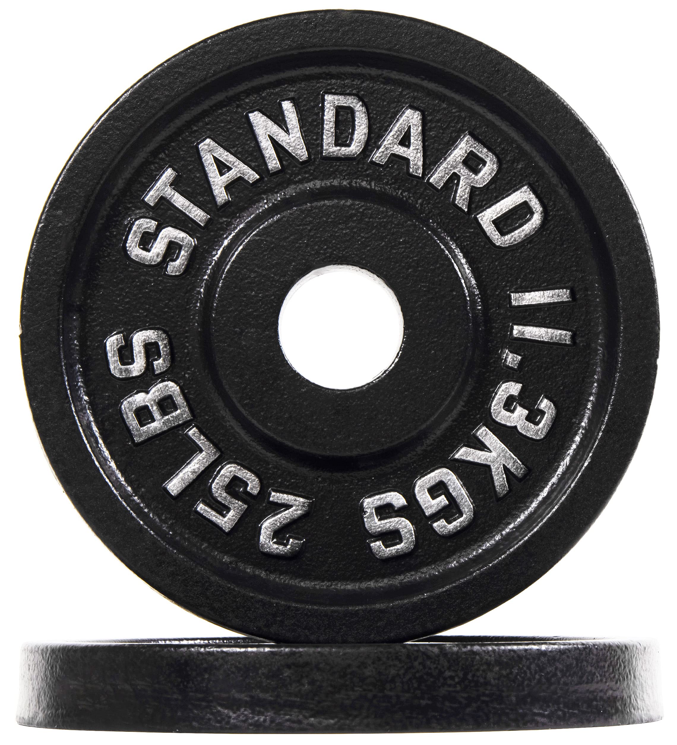 Powergainz Olympic 2-Inch Cast Iron Weight Plates for Strength Training, Weightlifting & Crossfit - Perfect for Home Gyms, Commercial Fitness Centers & Powerlifting Competitions
