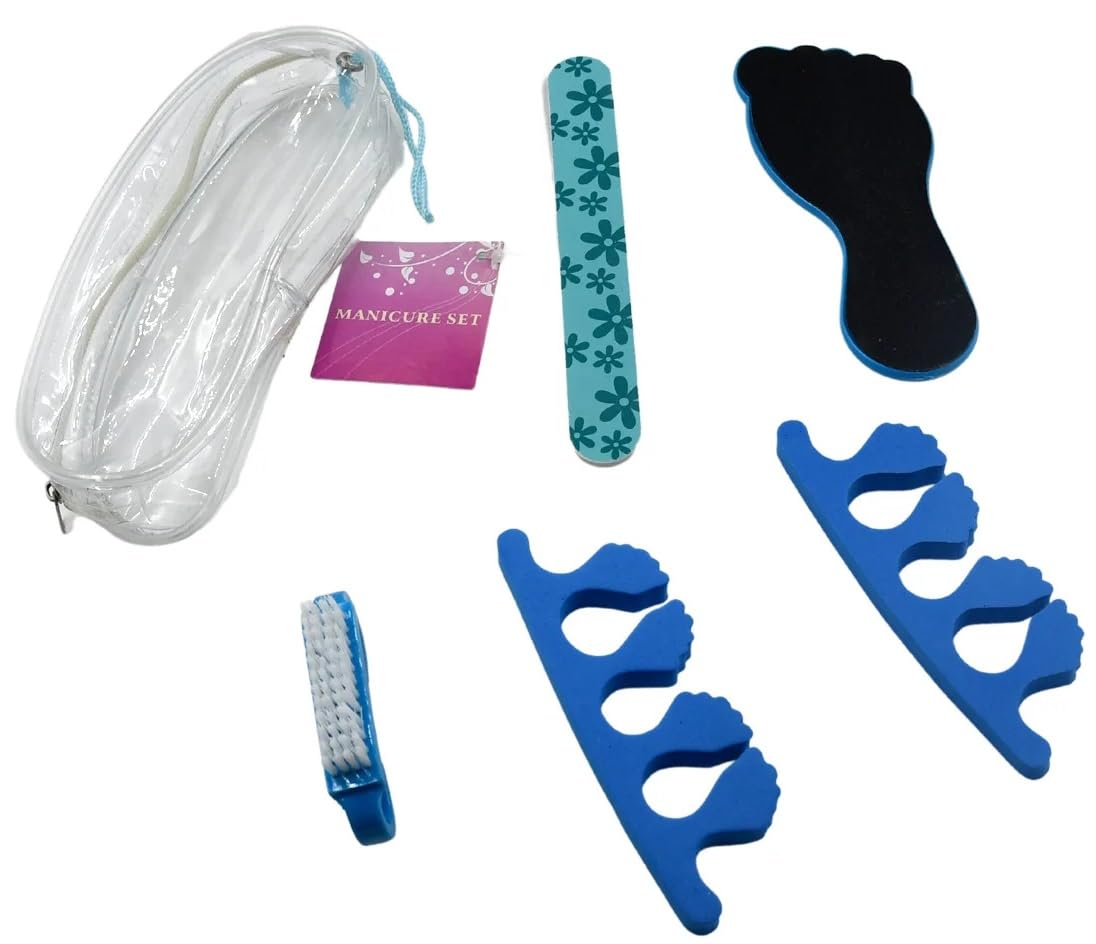 Style Keepers 5-Piece Pedicure Tool Kit with Soft Foam Toe Separators & Spacers - Perfect for Nail Polish Application, Manicures & Pedicures at Home or Salon
