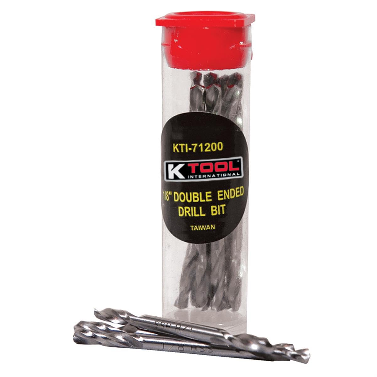 K Tool International Double End Drill Bit Set - 1/8 Inch Size (10-Piece Pack) for Metal, Wood & Plastic Drilling - Perfect for DIY Projects & Professional Use