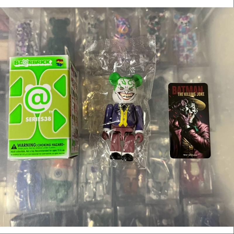 Bearbrick Series 38 VILLAIN Joker 100% Collectible Figure - Limited Edition Vinyl Art Toy for Display & Gifts | DC Comics Superhero Collection for Home Decor & Office Desk