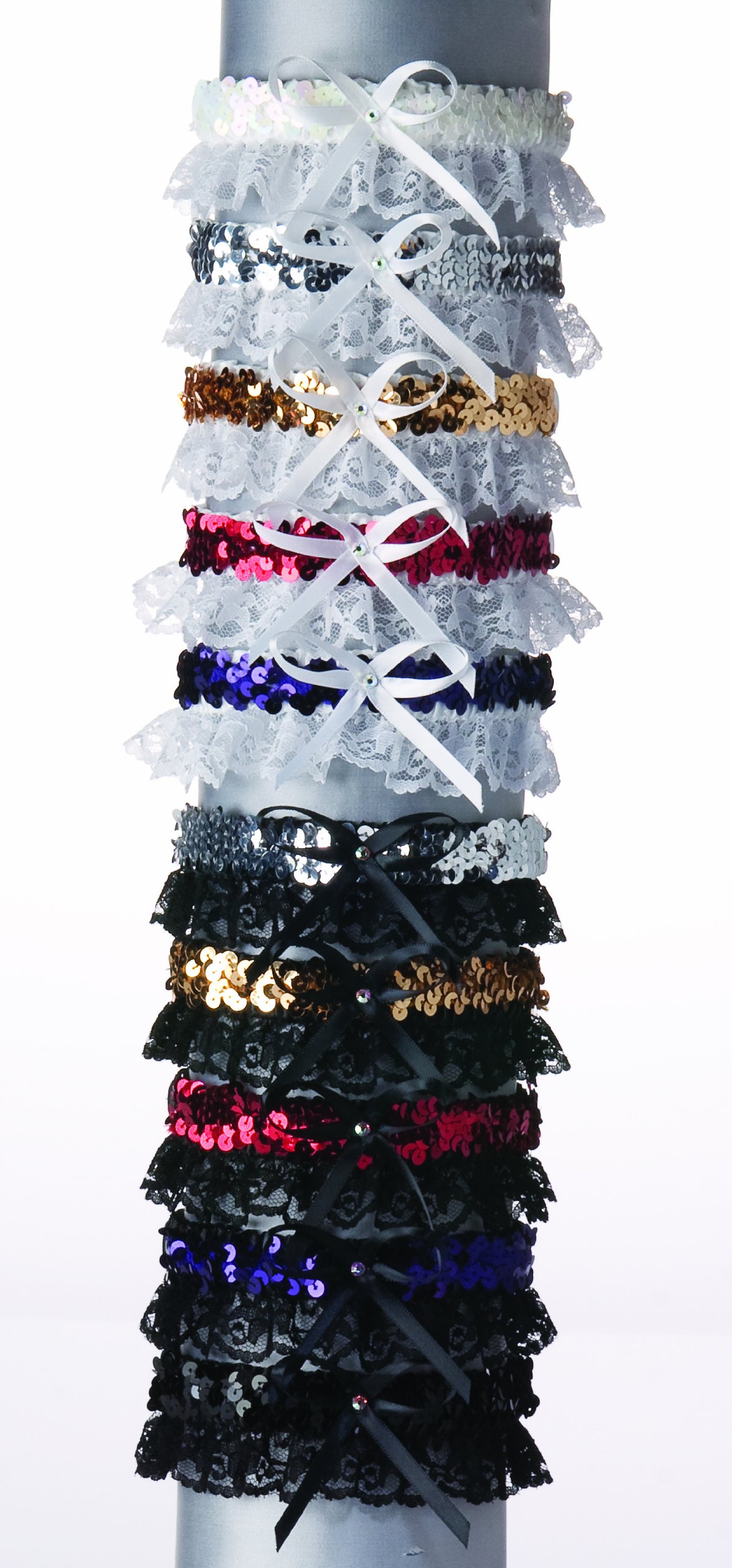 Jamie Lynn Liza Red Sequined Garter for Women - Elegant Bridal Accessory, Bachelorette Party, Wedding Night, Boudoir Photography