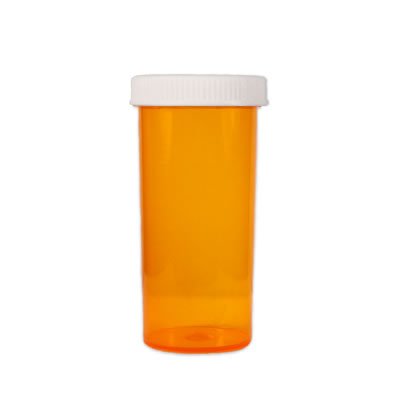 24 Pack Child Resistant Prescription Bottles - 16 Dram Plastic Pill Vials with Push Down & Turn Caps - Ideal for Medication Storage & Travel Organizer