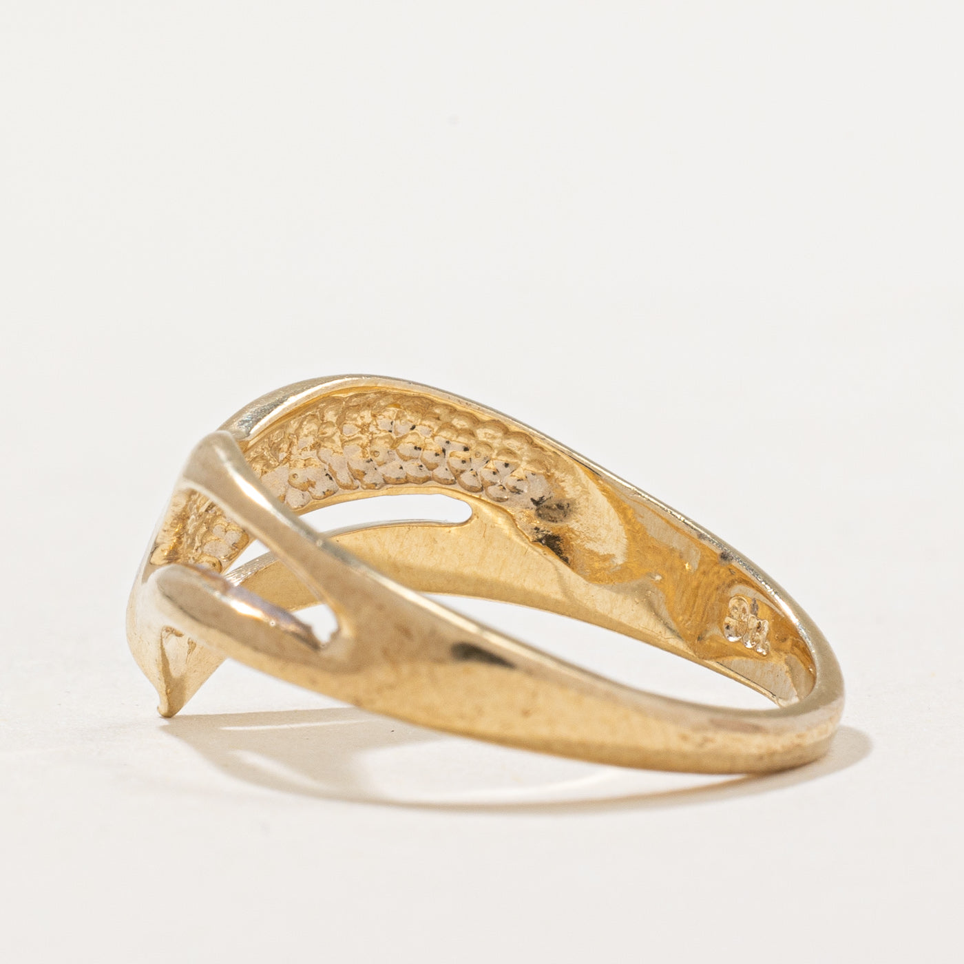 0.005ct Diamond Chevron Ring for Women - Size 7 | Elegant Stackable Band for Wedding, Anniversary & Everyday Wear