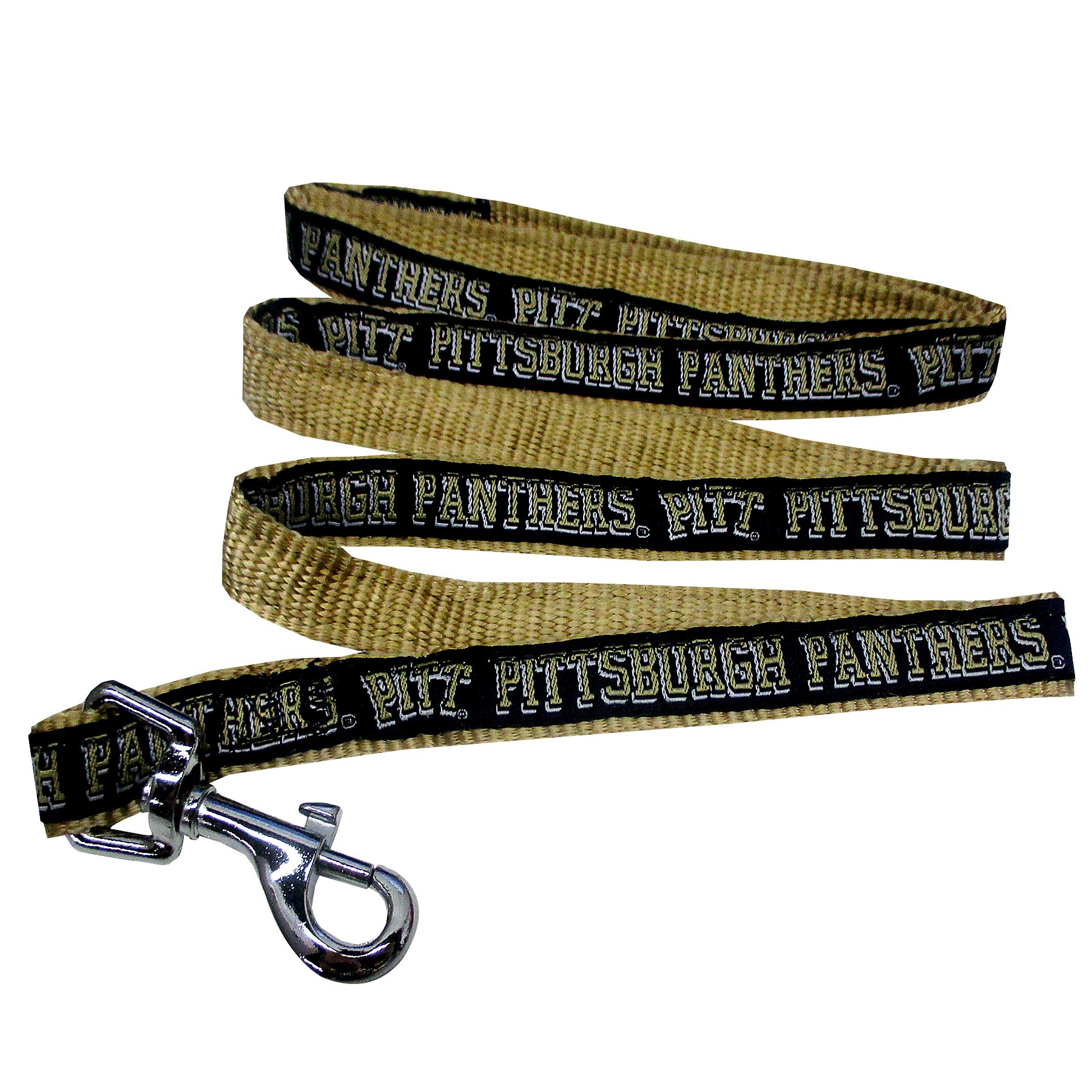 NCAA Licensed Pittsburgh Panthers Pet Leash - Small, Shiny & Colorful Dog Leash for Small Dogs & Cats - Perfect for Walks, Training & Game Day Outfits