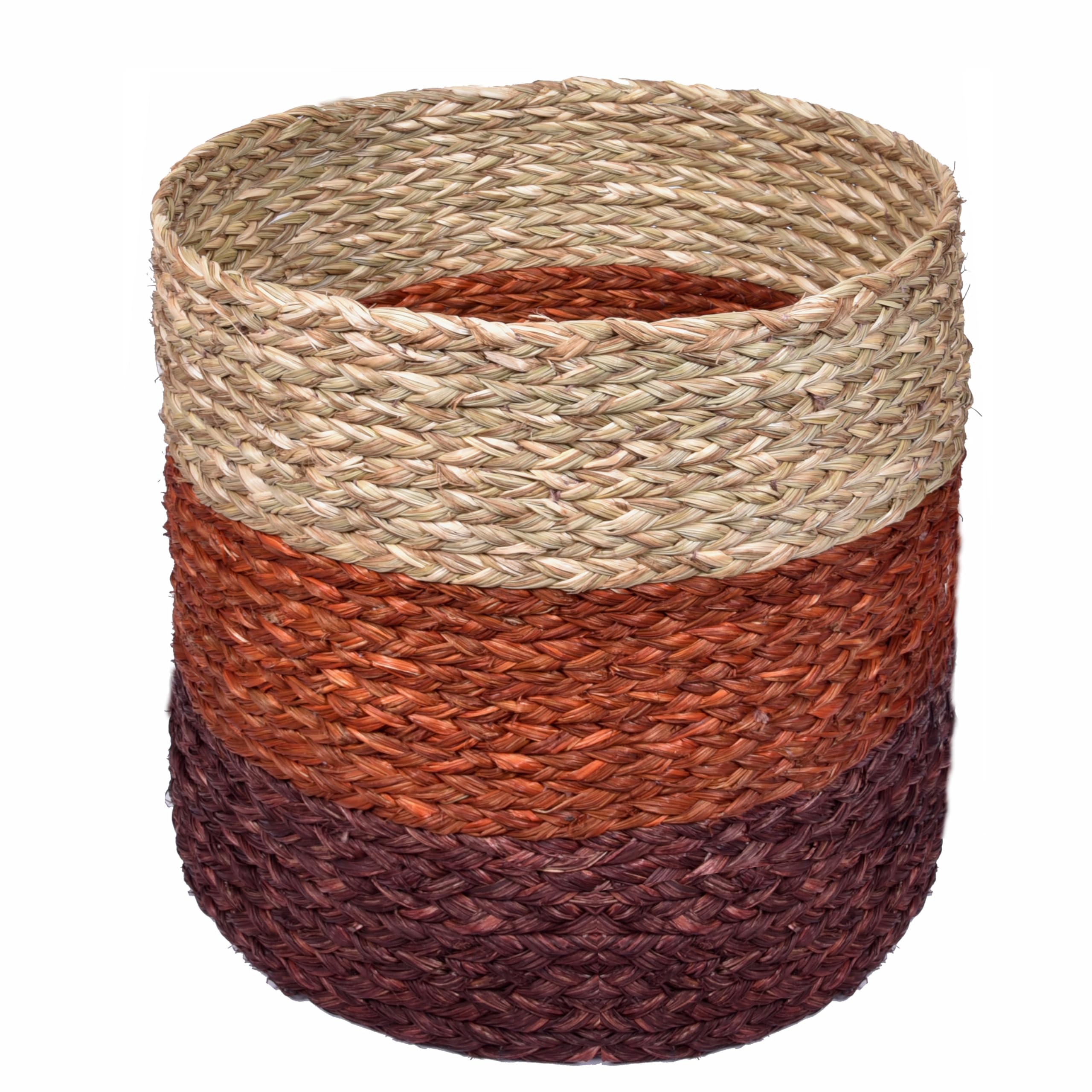 Large Sabaii Plant Holder Basket - Natural Brown Woven Rattan Planter for Indoor & Outdoor Decor | Perfect for Living Room, Patio, or Garden Plants