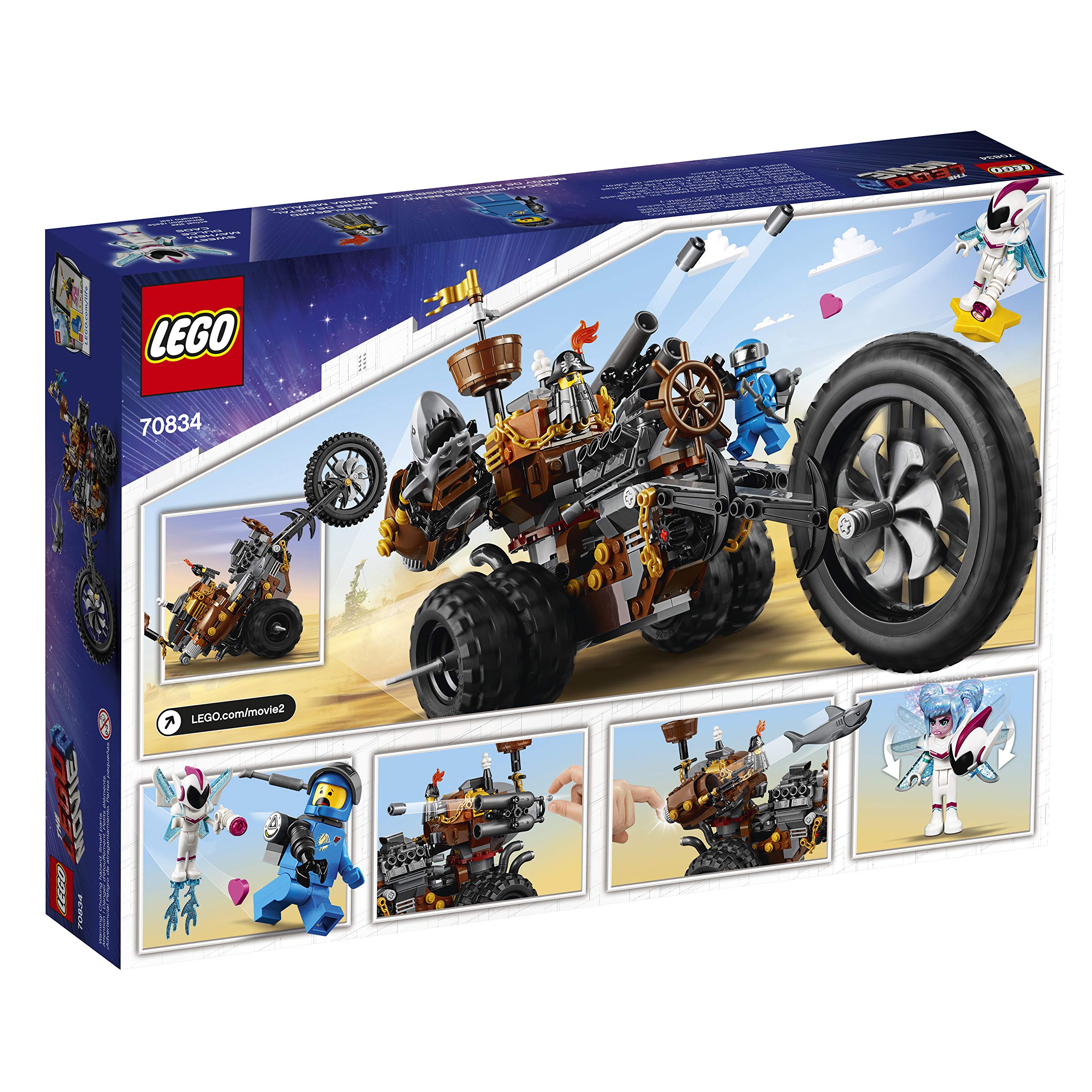 LEGO Movie 2 - Metal Motorized Tricycle of Steel Beard - 70834 Building Blocks Set for Kids, Collectible Toy for LEGO Fans - Perfect for Playtime, Display & Movie-Themed Collections