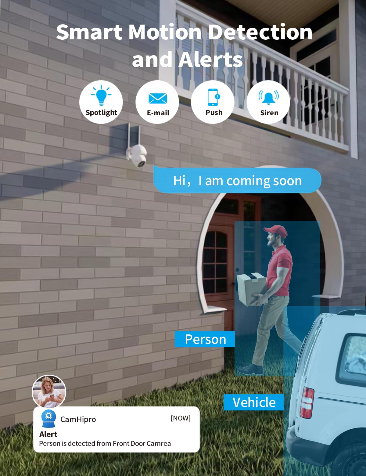 Tonton 2 Pack 1080P Wireless Outdoor Security Camera - WiFi PTZ Surveillance System with Two-Way Audio, Floodlight, Motion Detection & Human Auto Tracking | 100ft Night Vision, IP66 Weatherproof | Ideal for Home Security, Baby/Pet Monitoring & Business Surveillance