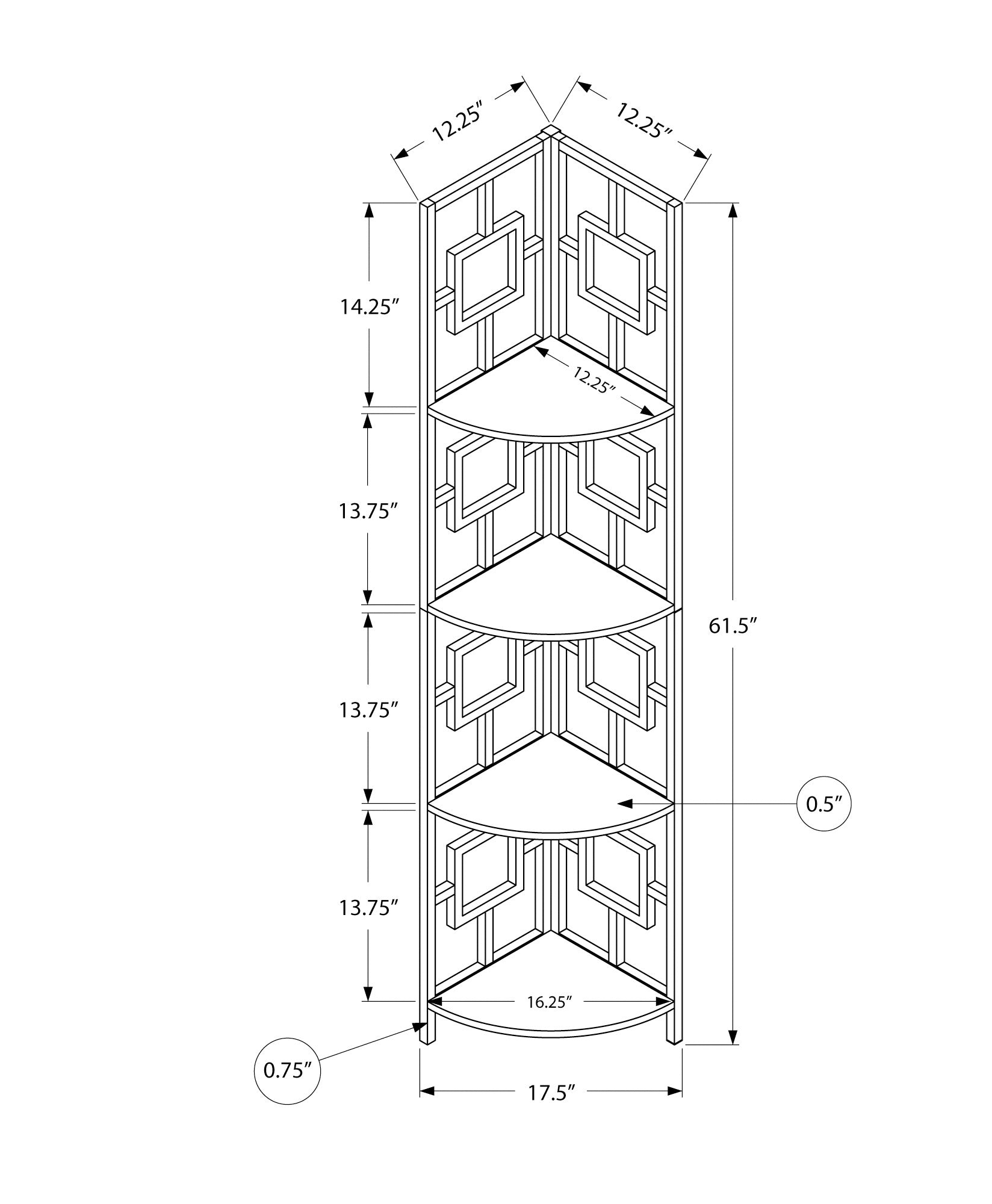 Modern White Bookcase 62