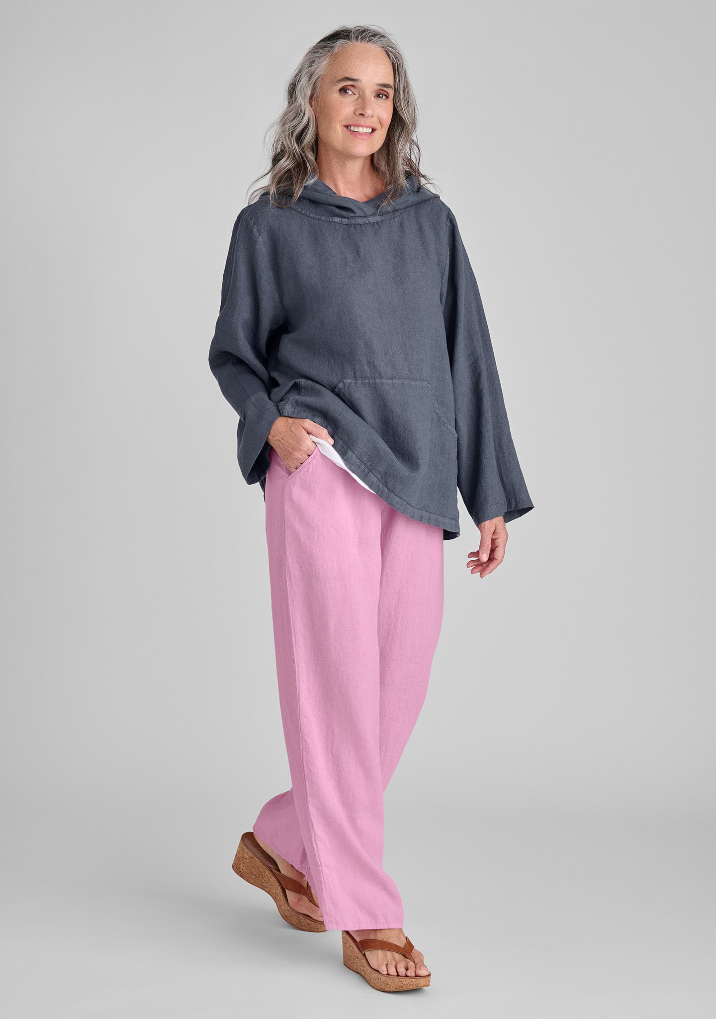 Flat Iron Pant - Linen Drawstring Pants for Women | Comfortable Casual Lounge Pants | Perfect for Yoga, Travel & Home Wear