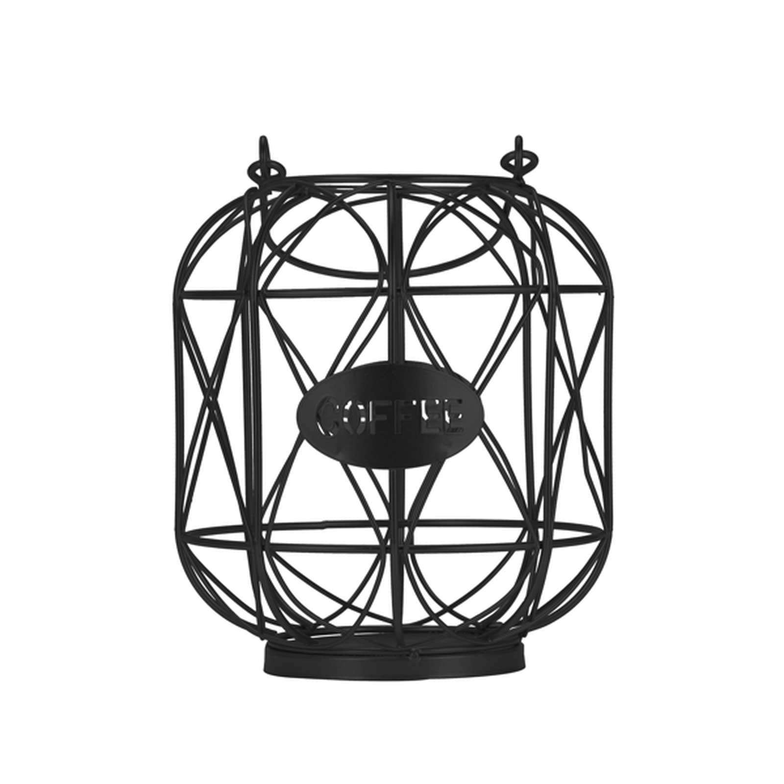 Large Capacity Iron Coffee Pod Holder & Coffee Bean Storage Basket - Coffee Station Organizer for Coffee Bar, Kitchen Counter, Hotel & Home Use | Perfect for Espresso Capsule Organization & Coffee Display