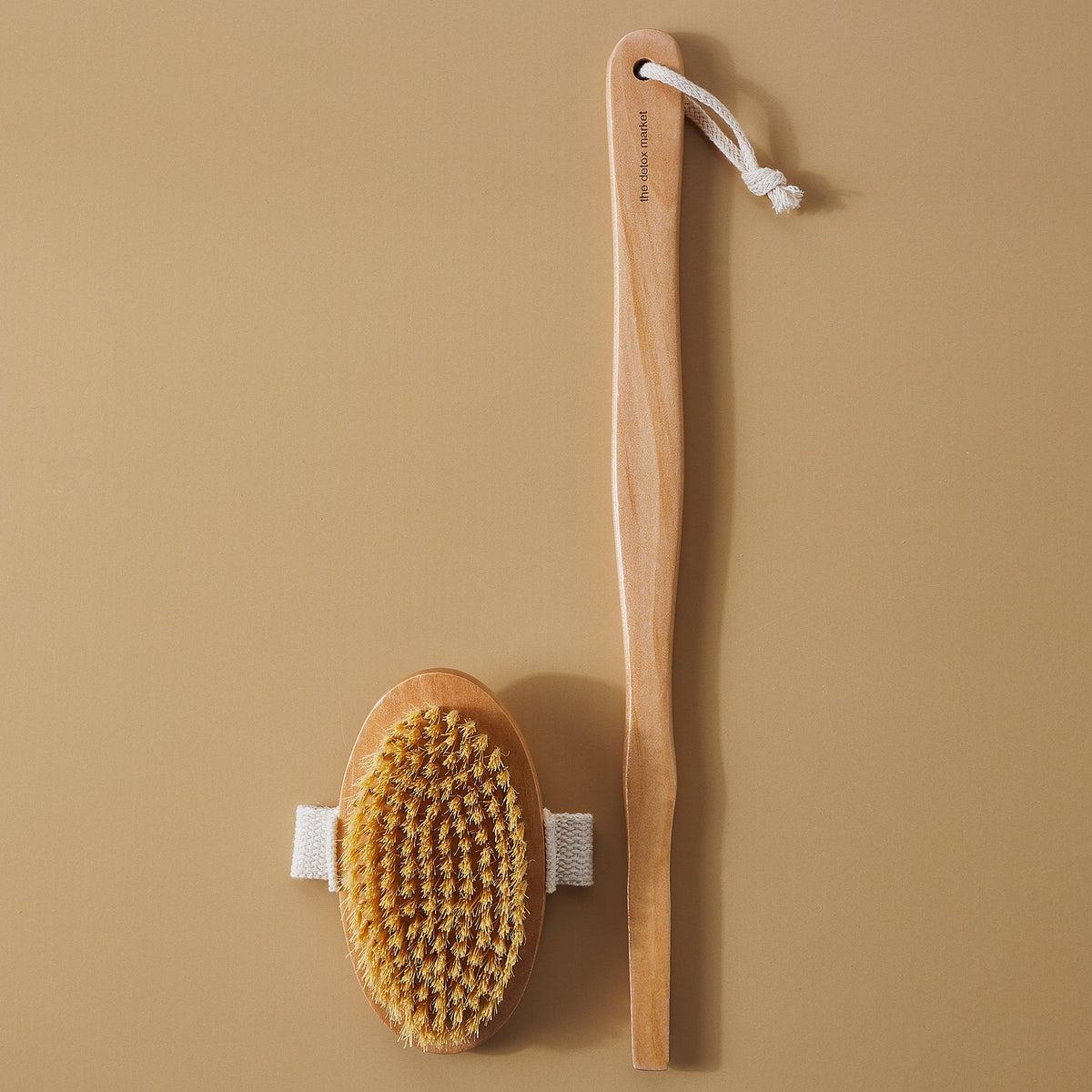 Premium Dry Body Brush for Exfoliation & Lymphatic Drainage - Natural Bristles for Smooth Skin - Perfect for Cellulite Reduction & Spa-Like Home Care