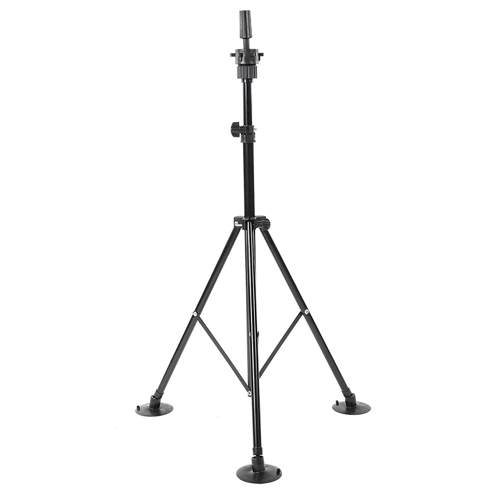 Adjustable Wig Stand Mannequin Head with Tripod - Black Salon Display for Women & Men | Perfect for Wig Styling, Hair Cutting, and Makeup Practice