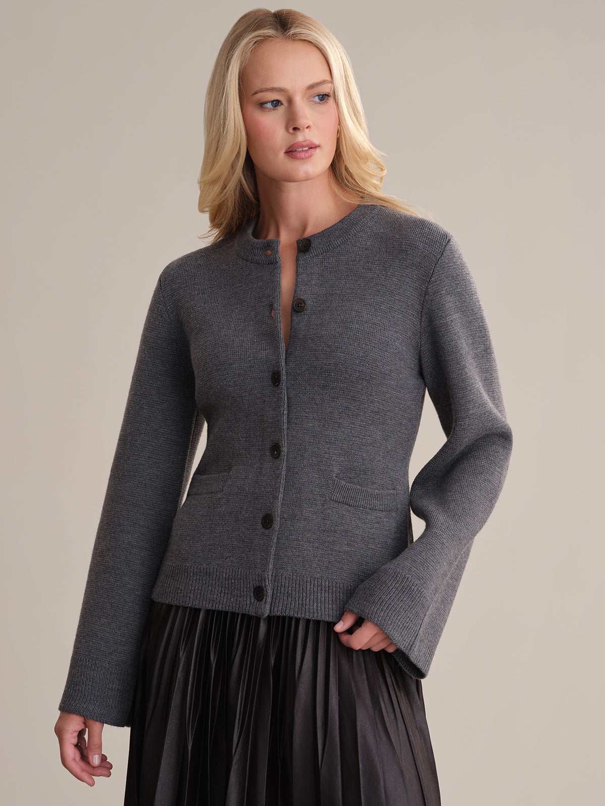 Premium Wool Cardigan for Women - Soft & Warm Winter Knit Sweater - Cozy Office & Casual Outfit Essential