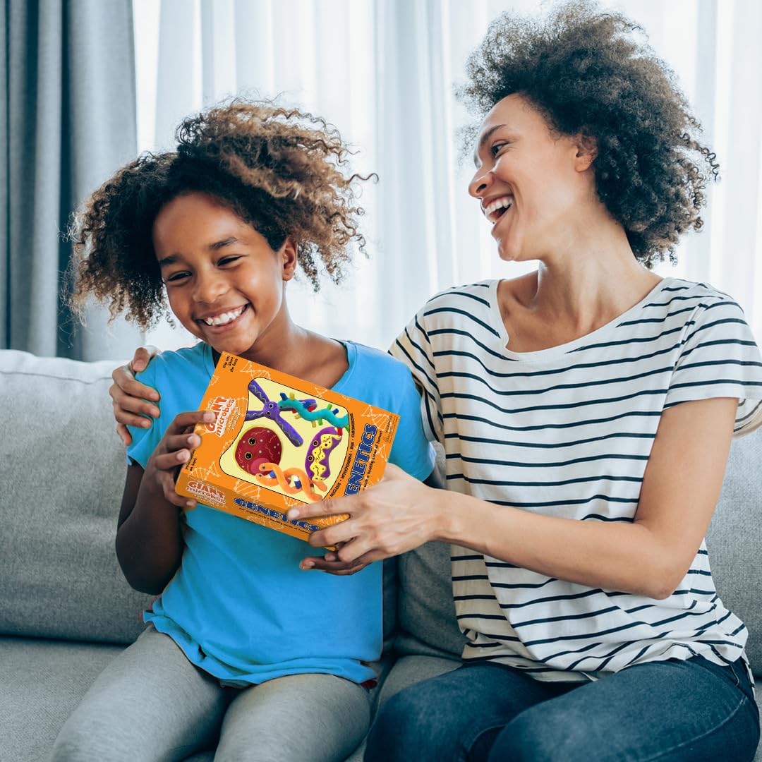 GIANTmicrobes Genetics Themed Gift Box - DNA Plush Keychain & Science-Themed Gifts for Genetic Counselors, Genealogists & Teachers | Perfect for Science Classrooms, DNA Enthusiasts & Ancestry Lovers