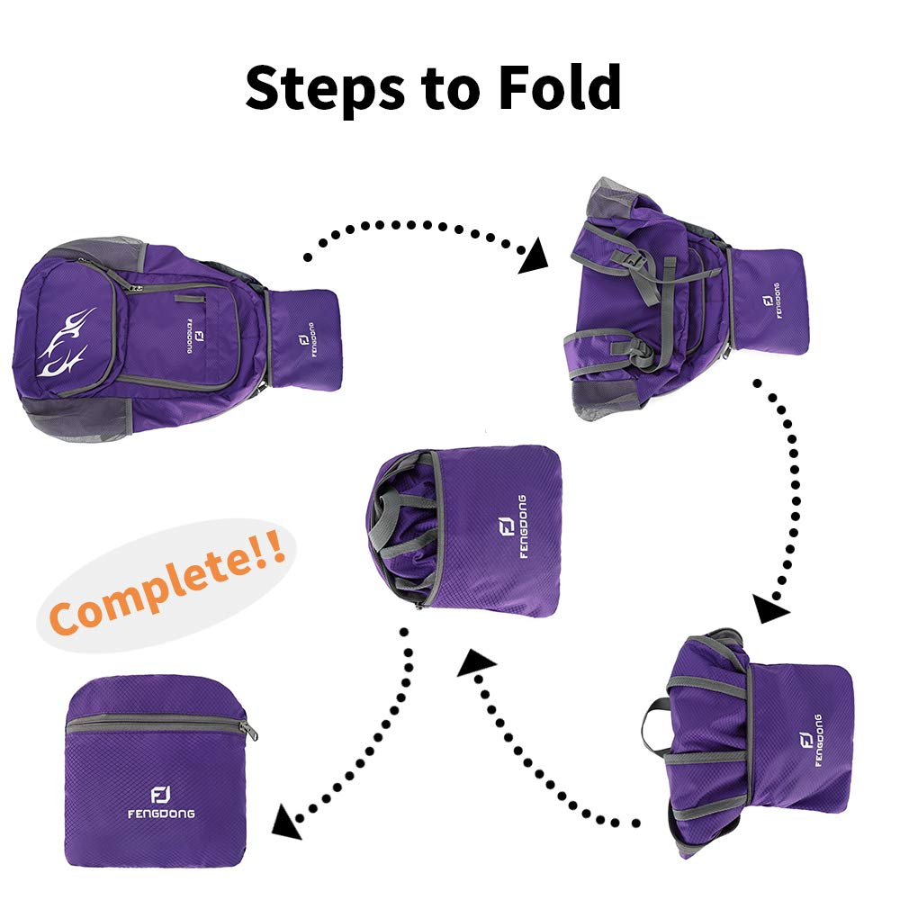 35L Lightweight Foldable Waterproof Hiking Backpack - Compact Travel Daypack for Men & Women - Perfect for Camping, Hiking, Commuting and Outdoor Adventures