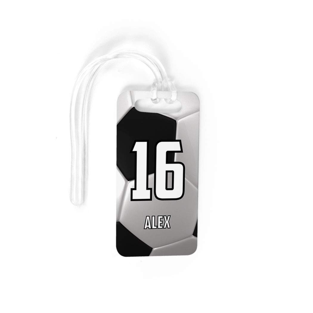 Personalized Soccer Ball Luggage Tag - Custom Soccer Gift for Travelers & Fans - Perfect for Suitcases, Backpacks & Sports Bags