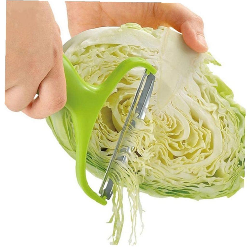 Premium Stainless Steel Cabbage Grater & Vegetable Slicer - Multi-Purpose Potato Peeler, Salad Maker for Kitchen - Perfect for Meal Prep, Coleslaw, and Healthy Cooking