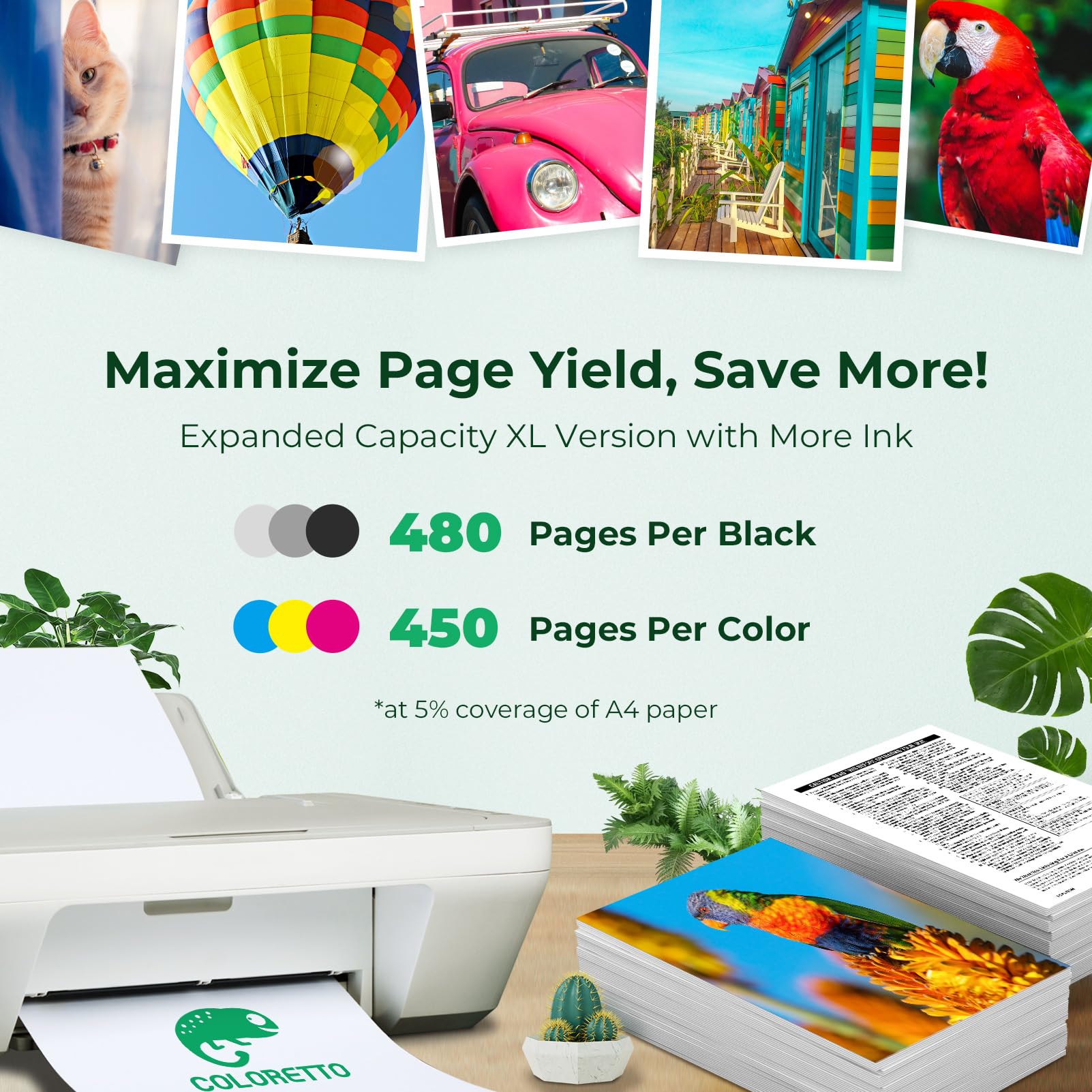 HP 21 22 XL Ink Cartridges - Compatible with Deskjet F4180 F4140 F2280 F2240 F2120 F2100 F335 3940 3915, Officejet 4315 J3680 D1341 D1420 D1530 Printers - Remanufactured (1 Black + 1 Color) - High-Quality Replacement for Home & Office Printing