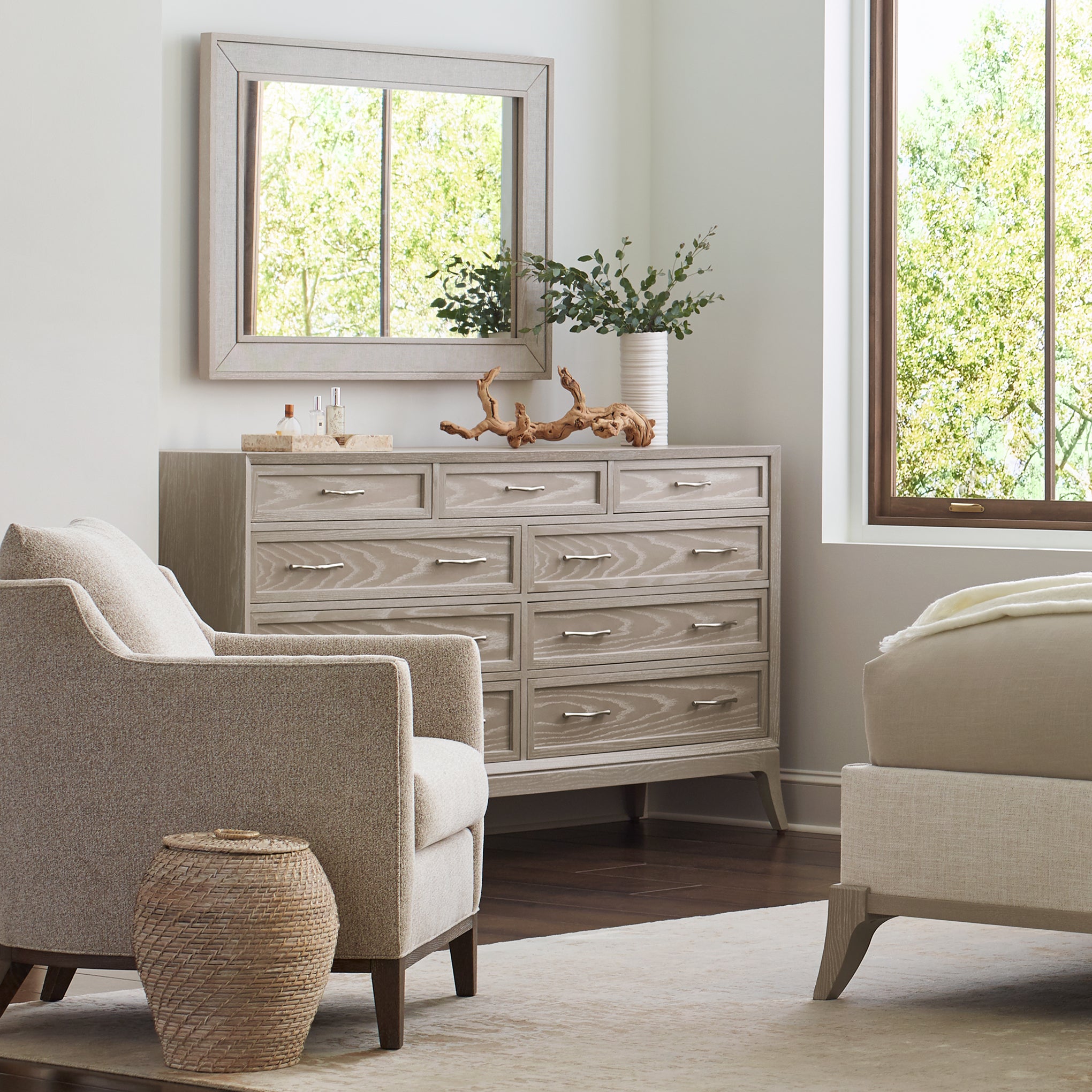 Maidstone 9-Drawer Dresser with Woven Jute Design - Stylish Bedroom Storage Furniture for Organizing Clothes & Accessories | Perfect for Master Bedroom, Guest Room or Dorm Decor