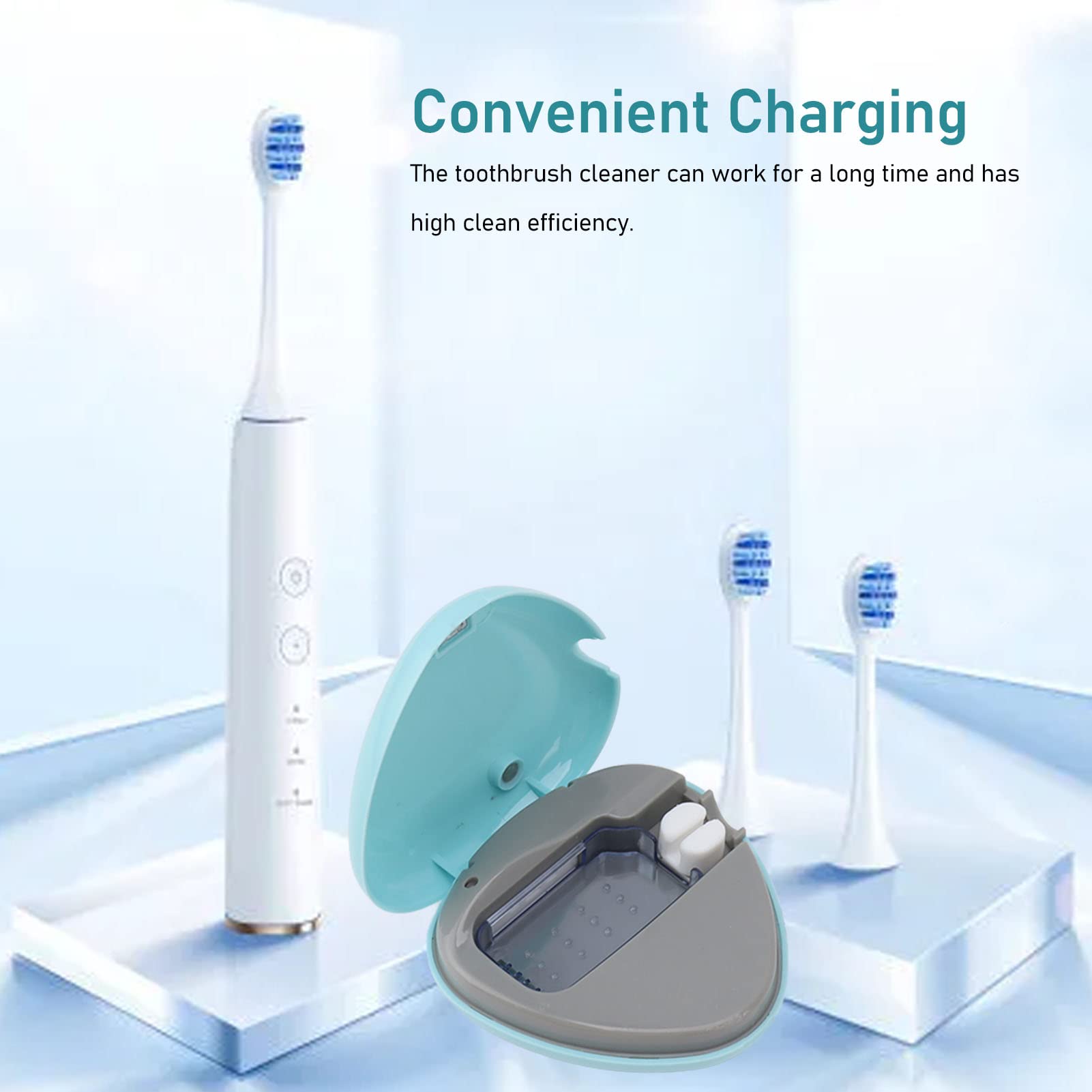 Portable UV Toothbrush Sanitizer Case - Rechargeable USB Toothbrush Cleaner & Sterilizer for Travel, Home, and Outdoor Use | Perfect for Camping, Gym, and Daily Hygiene (Blue)