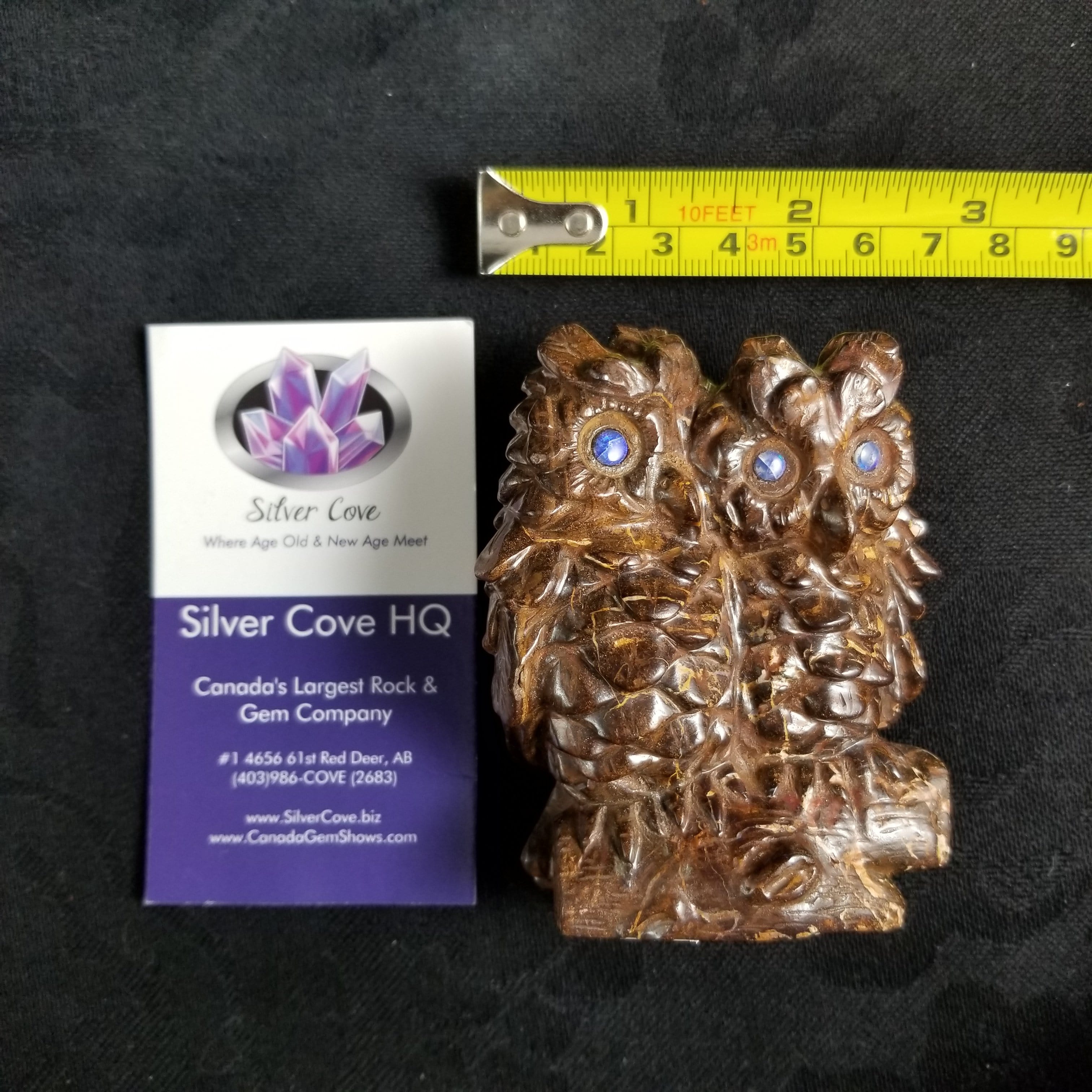 Natural Boulder Opal Owl Carvings (270g) - Handcrafted Gemstone Collectibles for Home Decor, Meditation & Spiritual Gifts