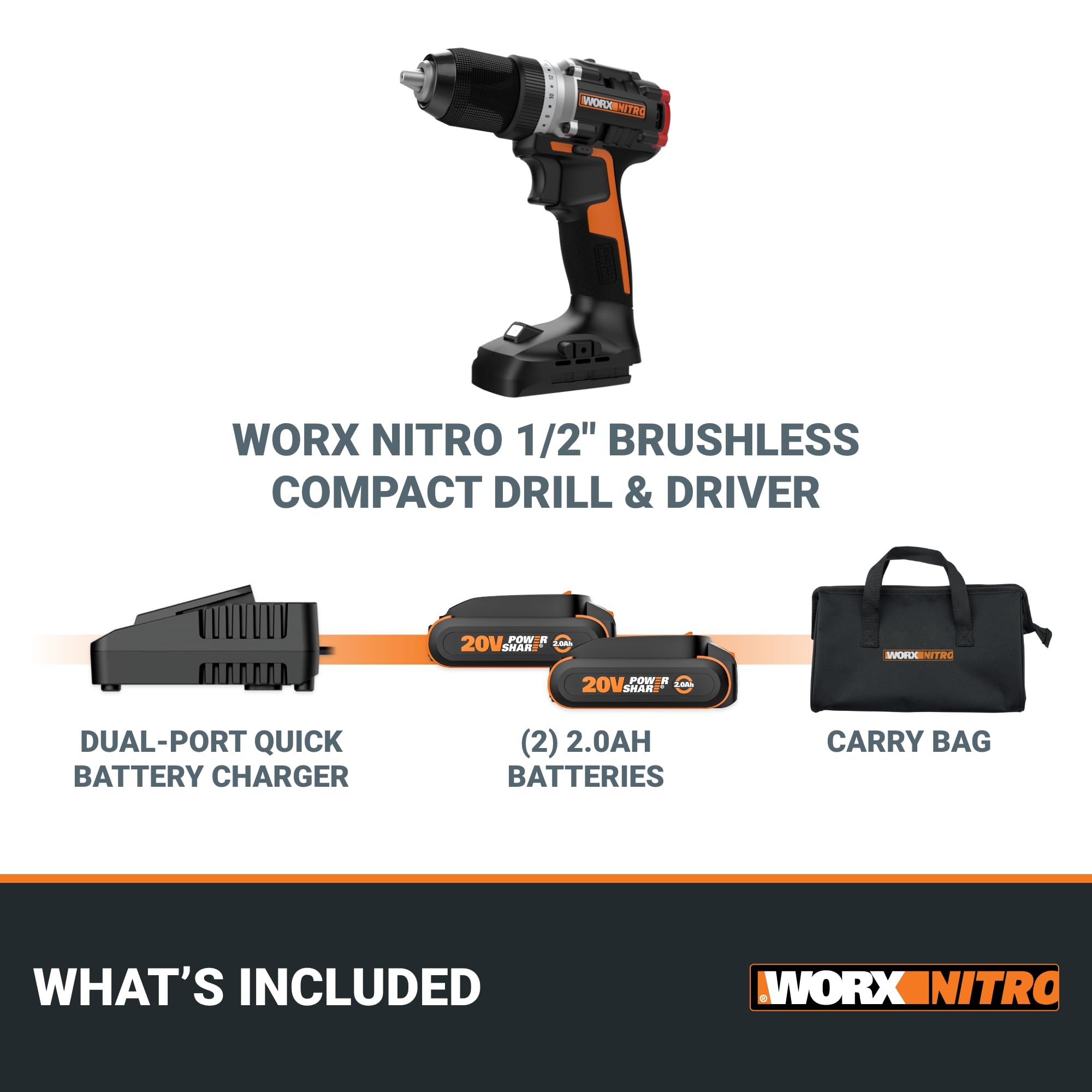 Worx Nitro 20V Cordless 1/2