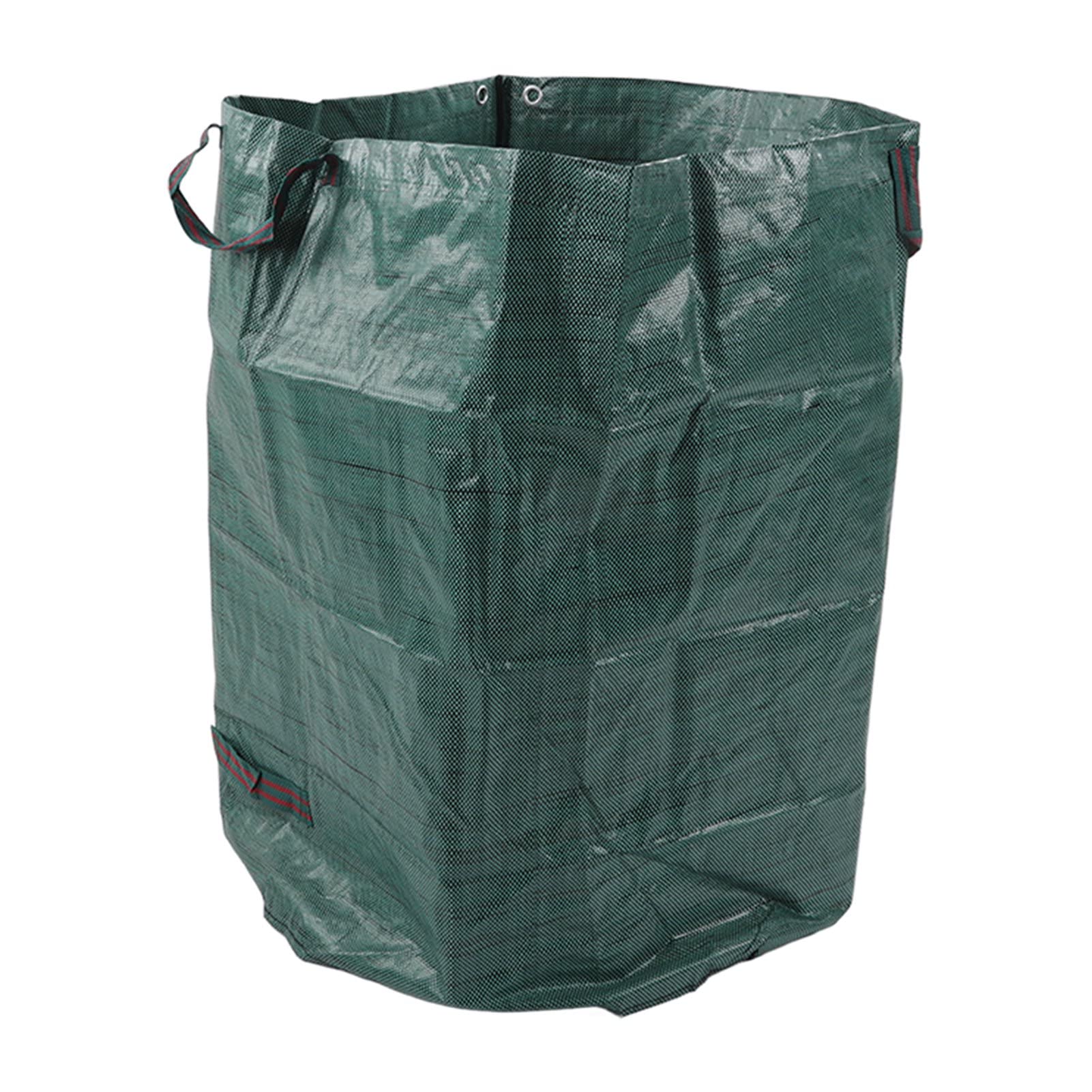 Professional 300L PP Woven Garden Waste Bags - Reusable Leaf Containers for Lawn, Pool & Yard Debris | Durable Green Garden Tool Bags for Leaf Collection & Outdoor Cleanup