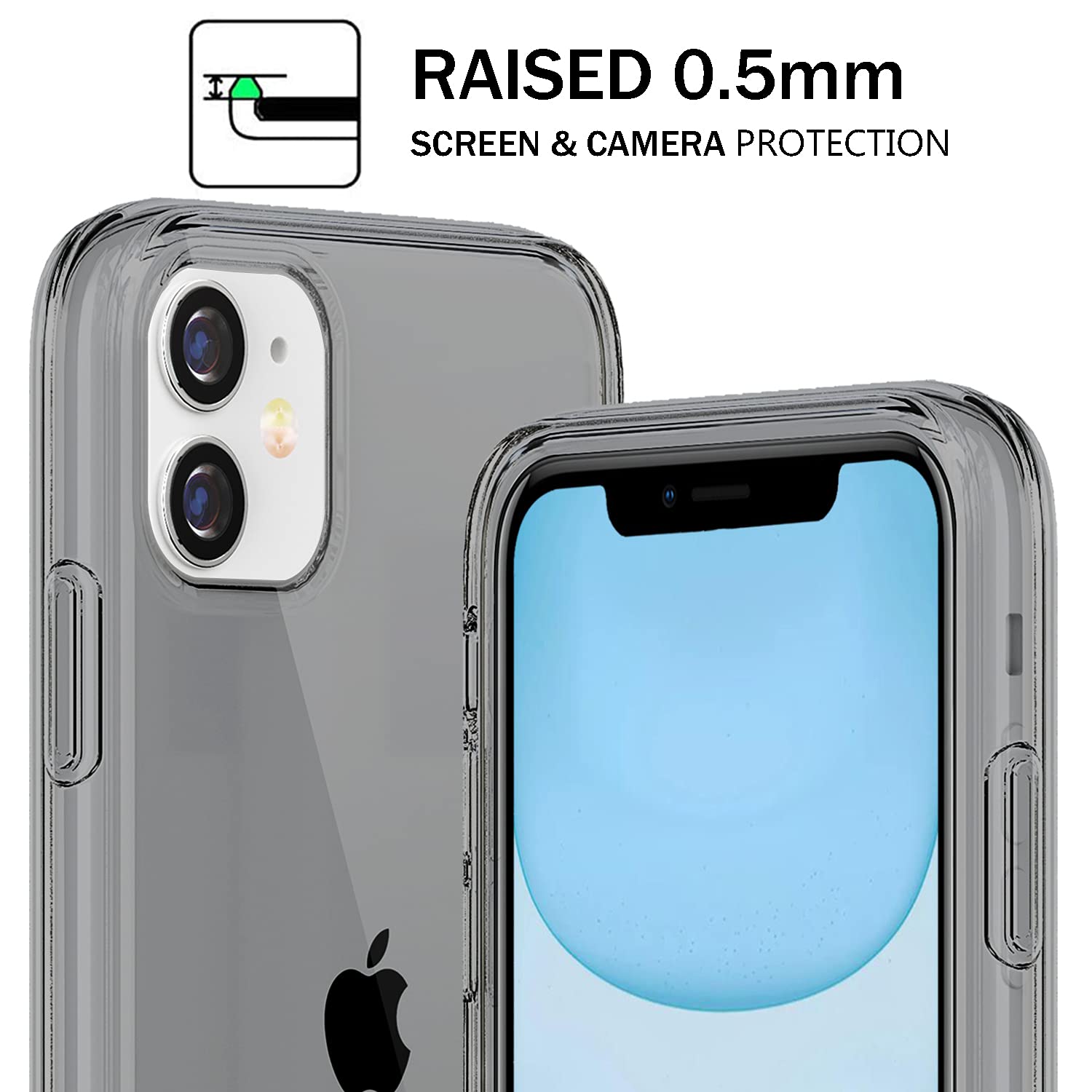 FanTEK Crystal Gray TPU Phone Case for iPhone 11 (6.1 Inch) - Shockproof Slim Protective Cover | Perfect for Everyday Use, Travel & Outdoor Activities