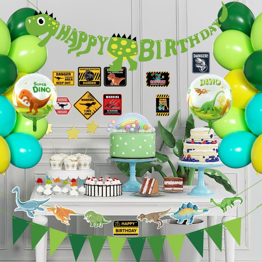 69 Pack Dinosaur Party Supplies Set - Little Dino Decorations for Kids Birthday Party, Baby Shower & Bridal Shower | Perfect for Dinosaur Themed Parties, Classroom Decor & Event Backdrops by REZIPO