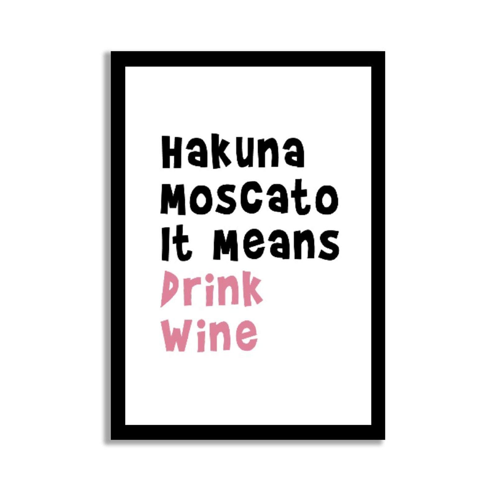 Rustic Wood Framed Sign - 'It Means Drink Wine' Wooden Plaque Wall Art for Home Decor, Kitchen & Living Room | Perfect Housewarming Gift & Wine Lover Present