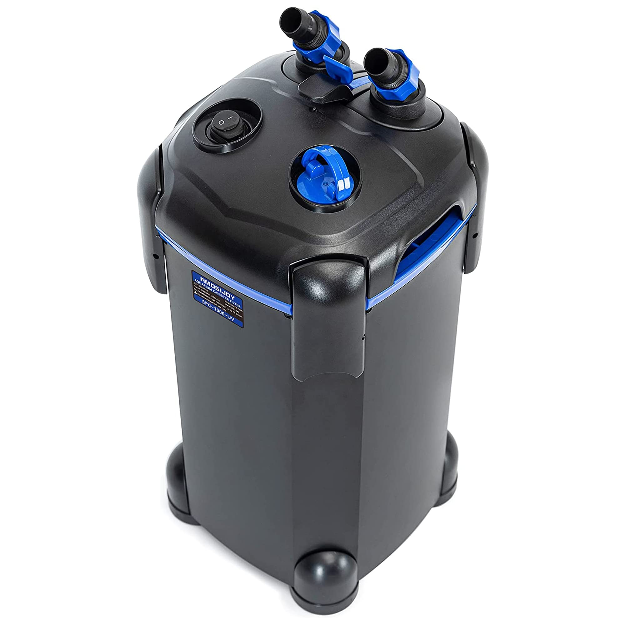 MOSIJOY 396GPH 3-Stage Canister Filter - Ultra Quiet External Aquarium Filter with Free Media for Large Fish Tanks (50-150 Gallons) - Perfect for Freshwater & Saltwater Aquariums, Turtle Tanks and Pond Filtration Systems