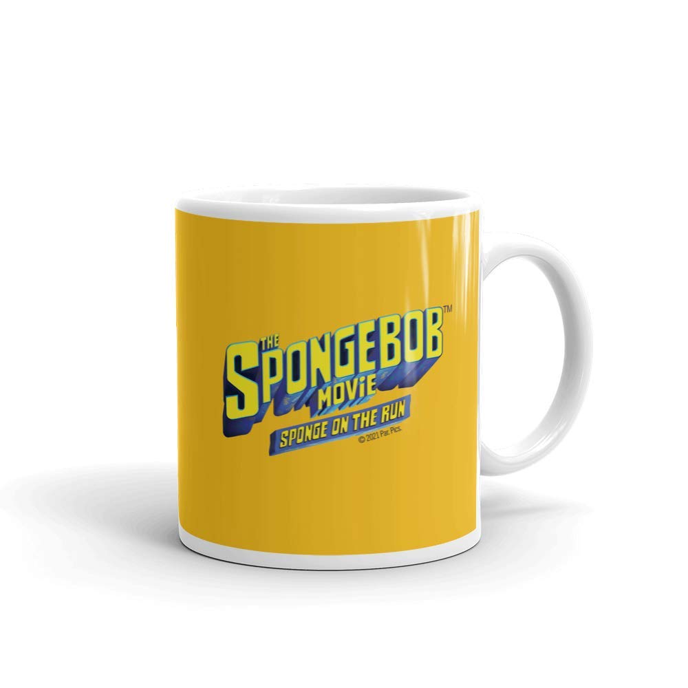 SpongeBob SquarePants Sponge on the Run Sandy Badge White Coffee Mug - Officially Licensed Nickelodeon Merchandise - Perfect for Home, Office & Gift Giving