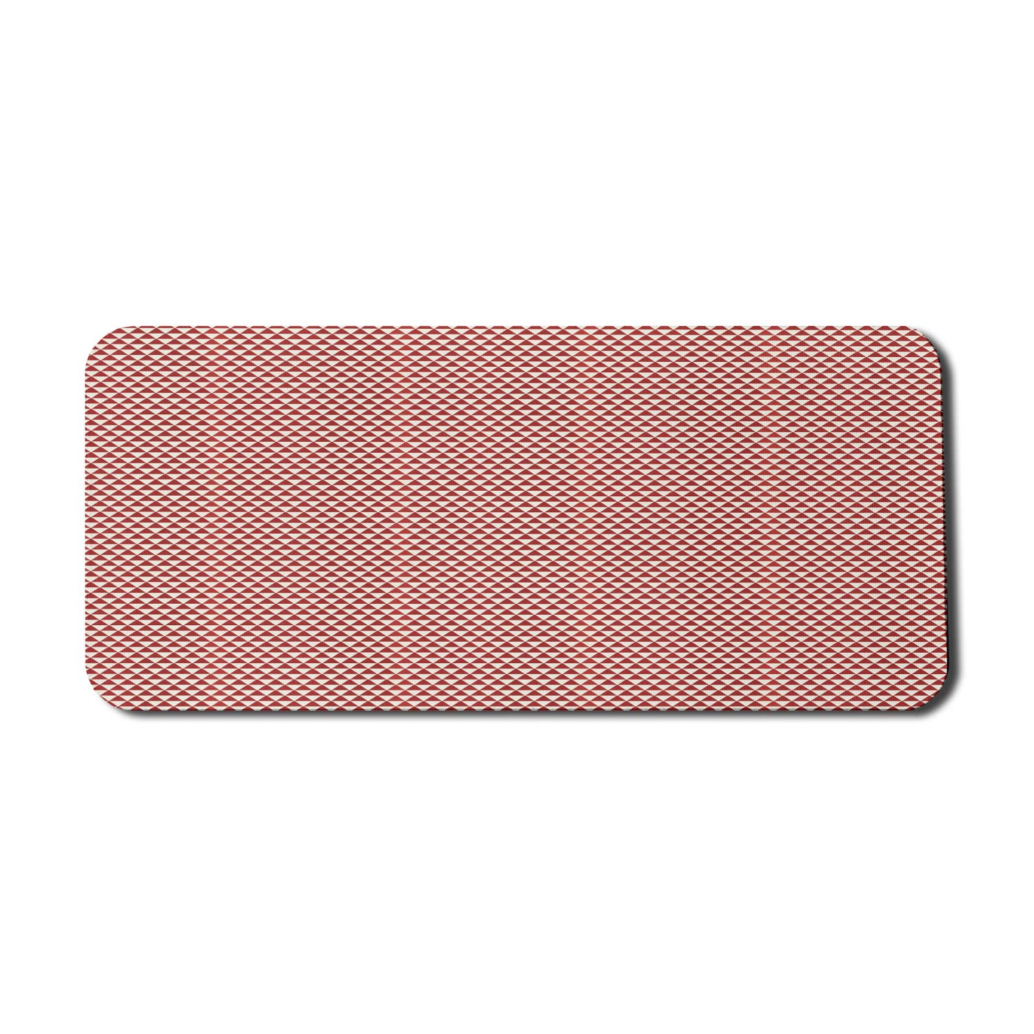 Ambesonne Geometric Computer Mouse Pad - Non-Slip Rubber Gaming Mousepad with Triangle Mosaic Pattern (35