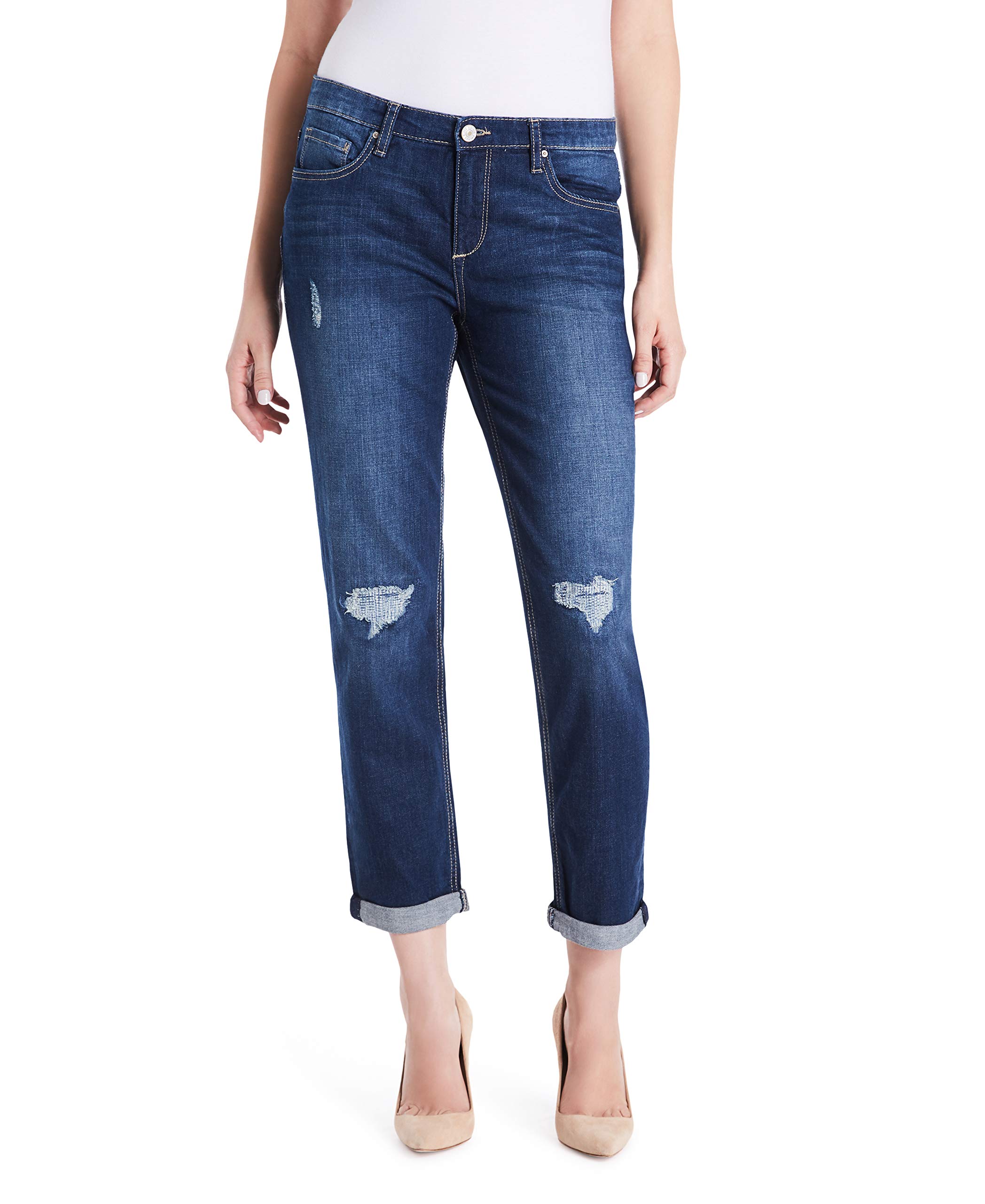 Vintage American Blues Women's Gratia Bestie Jeans - High Waist Distressed Denim Pants for Casual Wear & Street Style Fashion