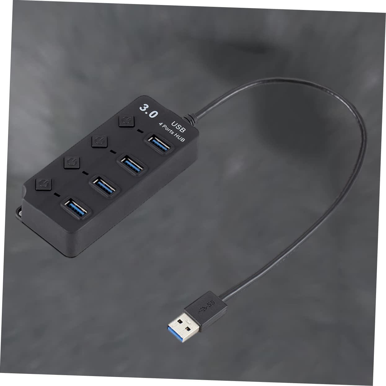Gatuida 4-Port USB 3.0 Hub Adapter - High-Speed Data Transfer for Smartphones, Laptops, PC, Mac - Perfect for Home Office, Gaming & Travel Accessories