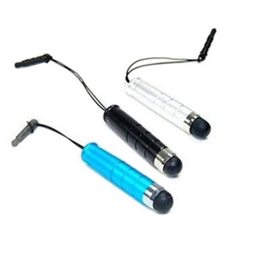 3 Pack Touch Screen Stylus Pen - Blue/Black/White - Compatible with iPhone, iPad, iPod, Samsung, LG, HTC & Sony PlayStation - Perfect for Gaming, Drawing & Precise Smartphone Navigation
