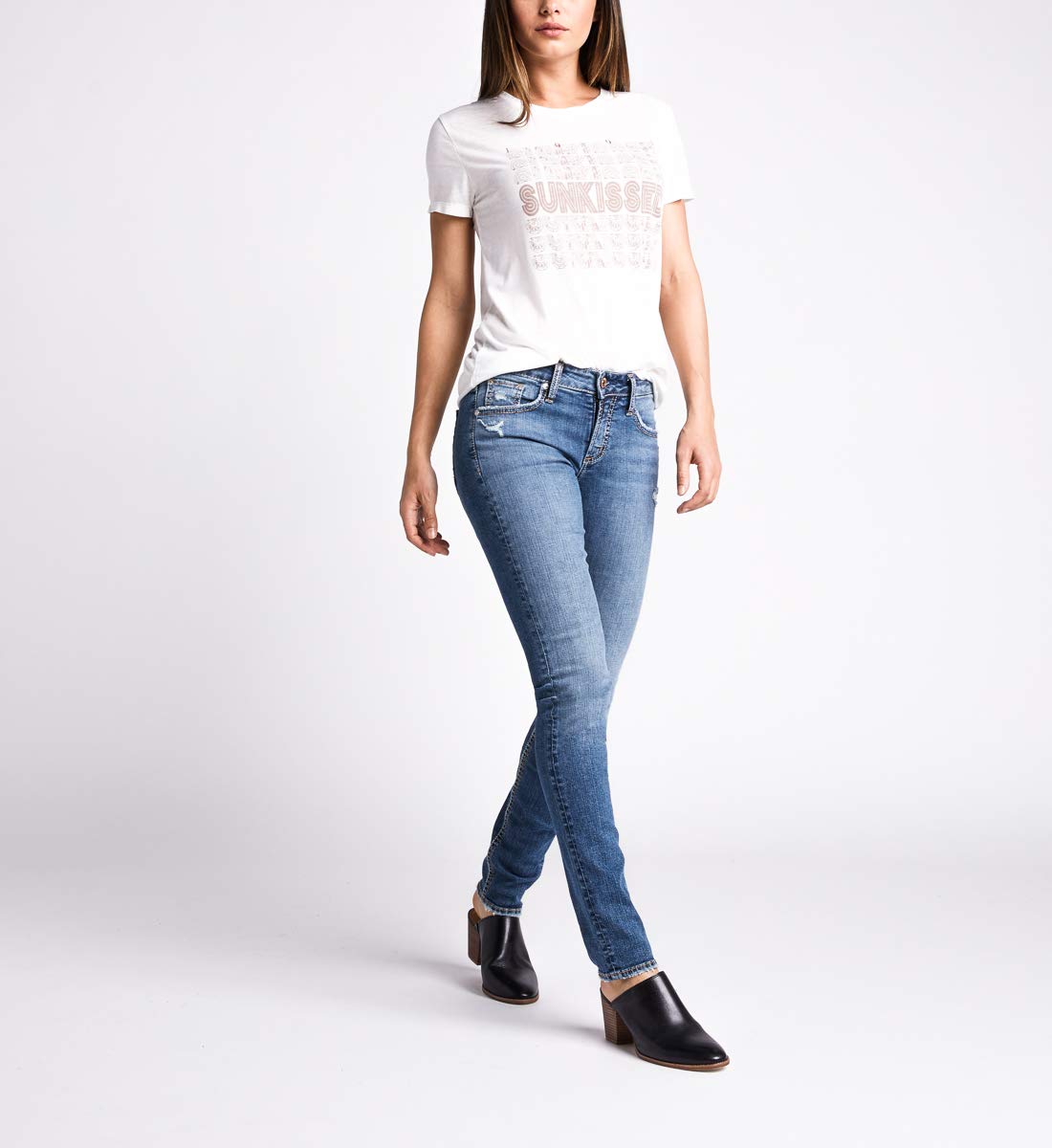 Silver Jeans Co. Women's High Rise Avery Slim Fit Jeans in Indigo Wash - Perfect for Casual Wear, Office & Night Out