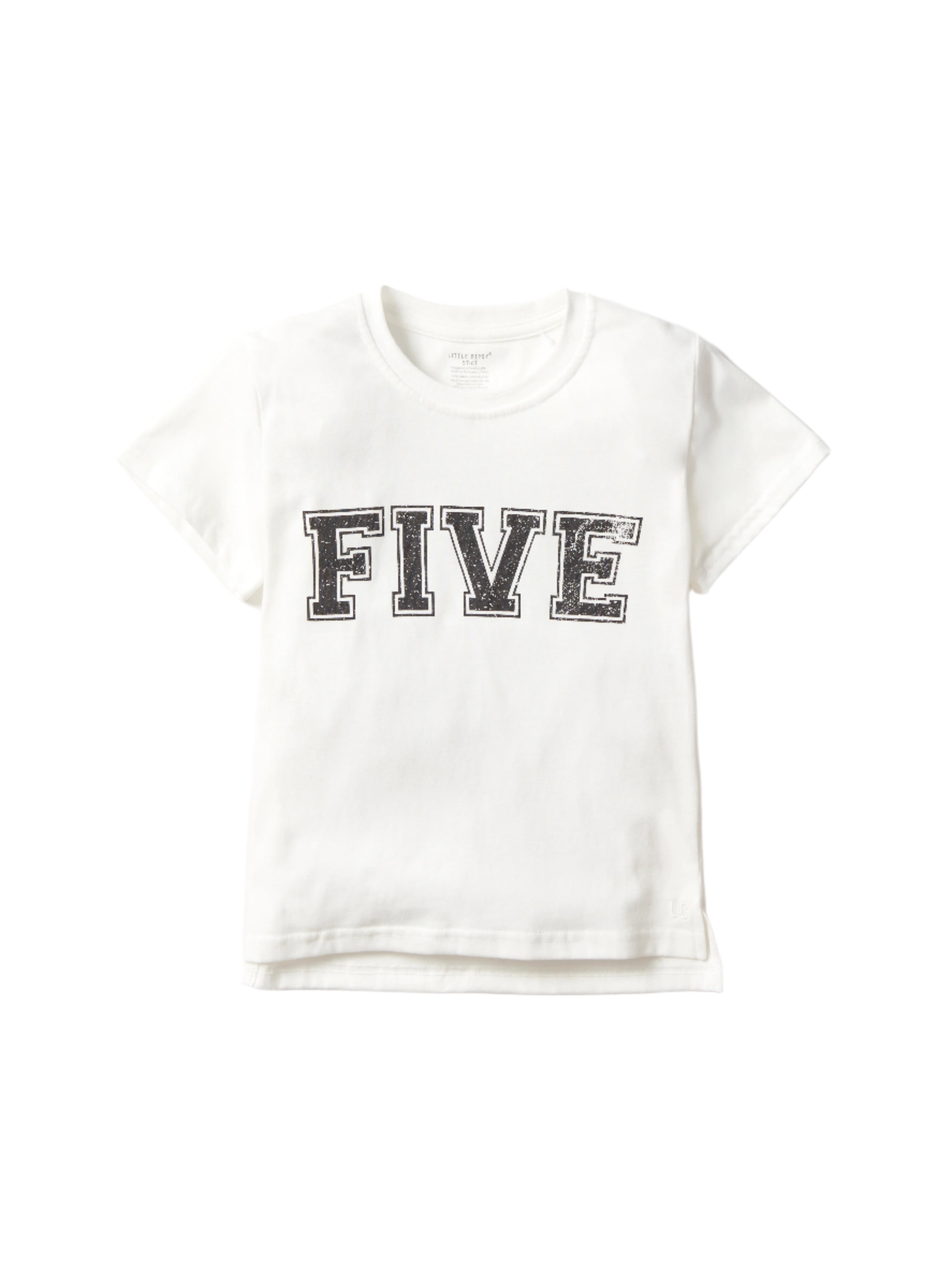5th Birthday Elevated Tee - Premium White Cotton T-Shirt for Kids' Birthday Parties & Celebrations